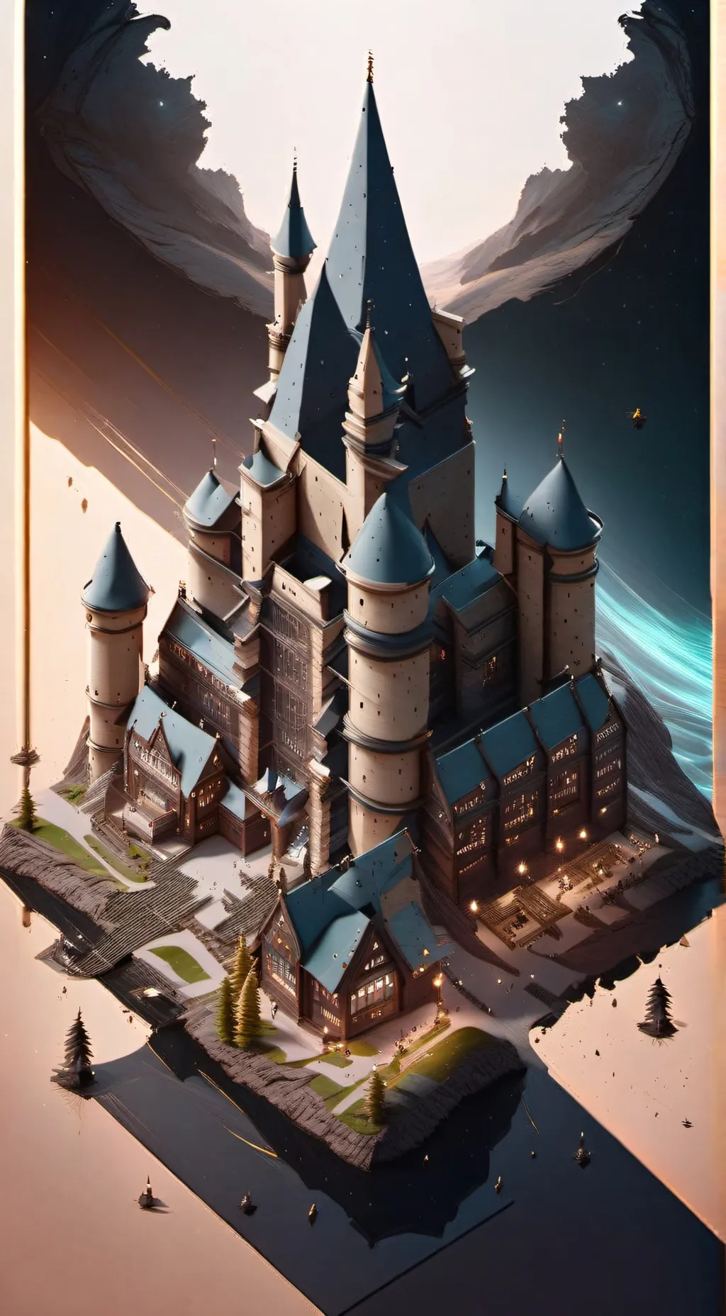 ai character: Hogwarts  background
