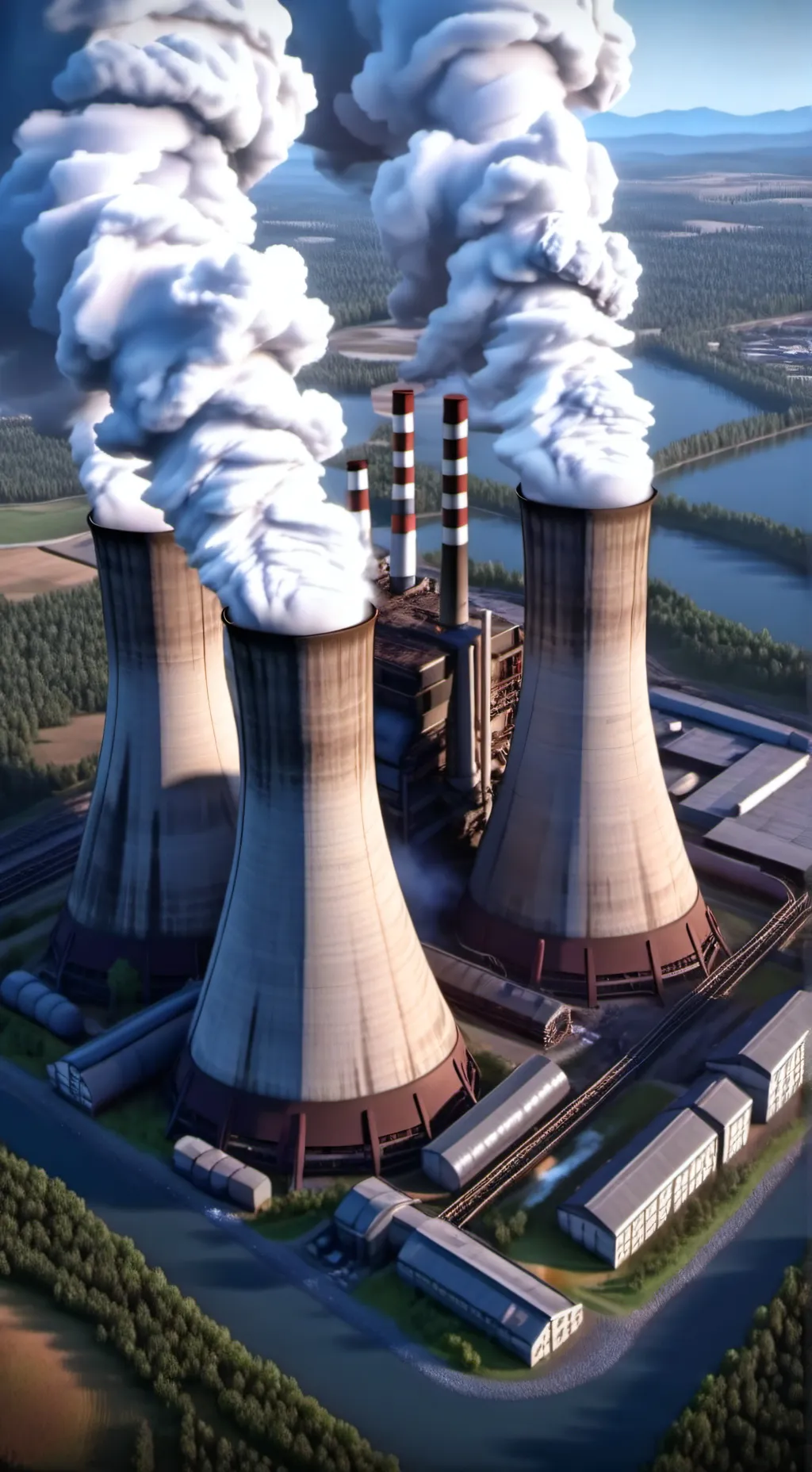 ai character: power plant background