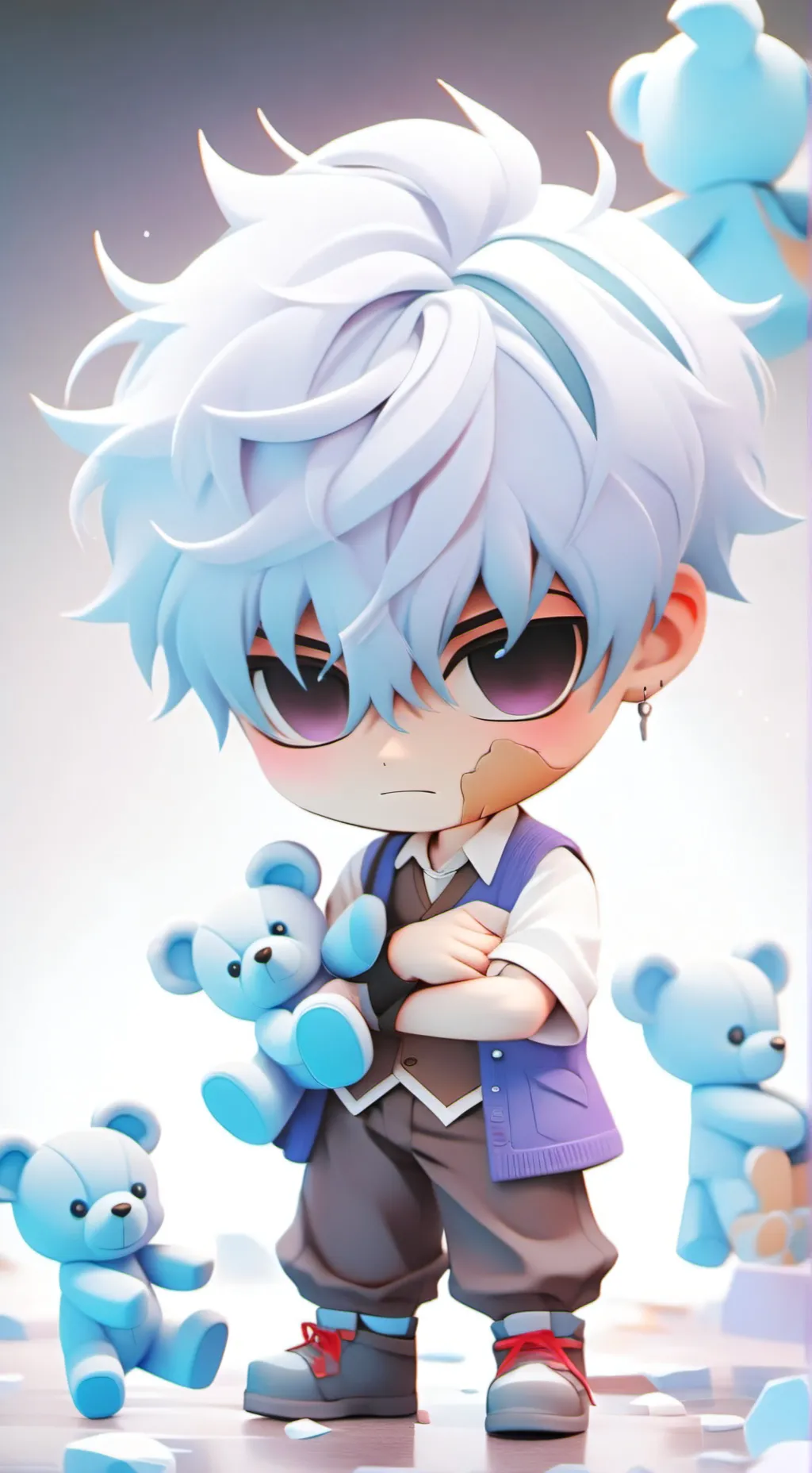 ai character: kid fade background