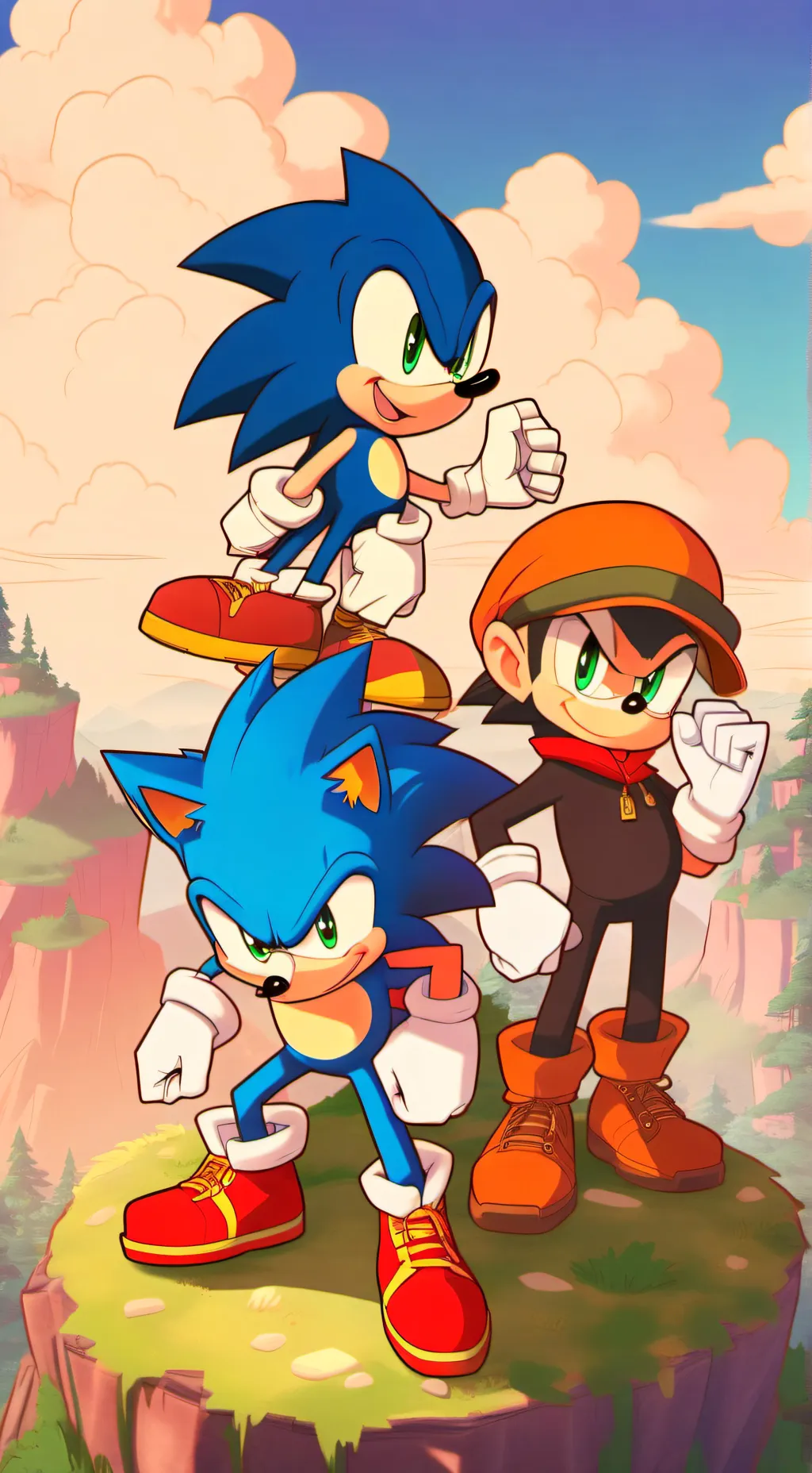 ai character: Sonic hates you background