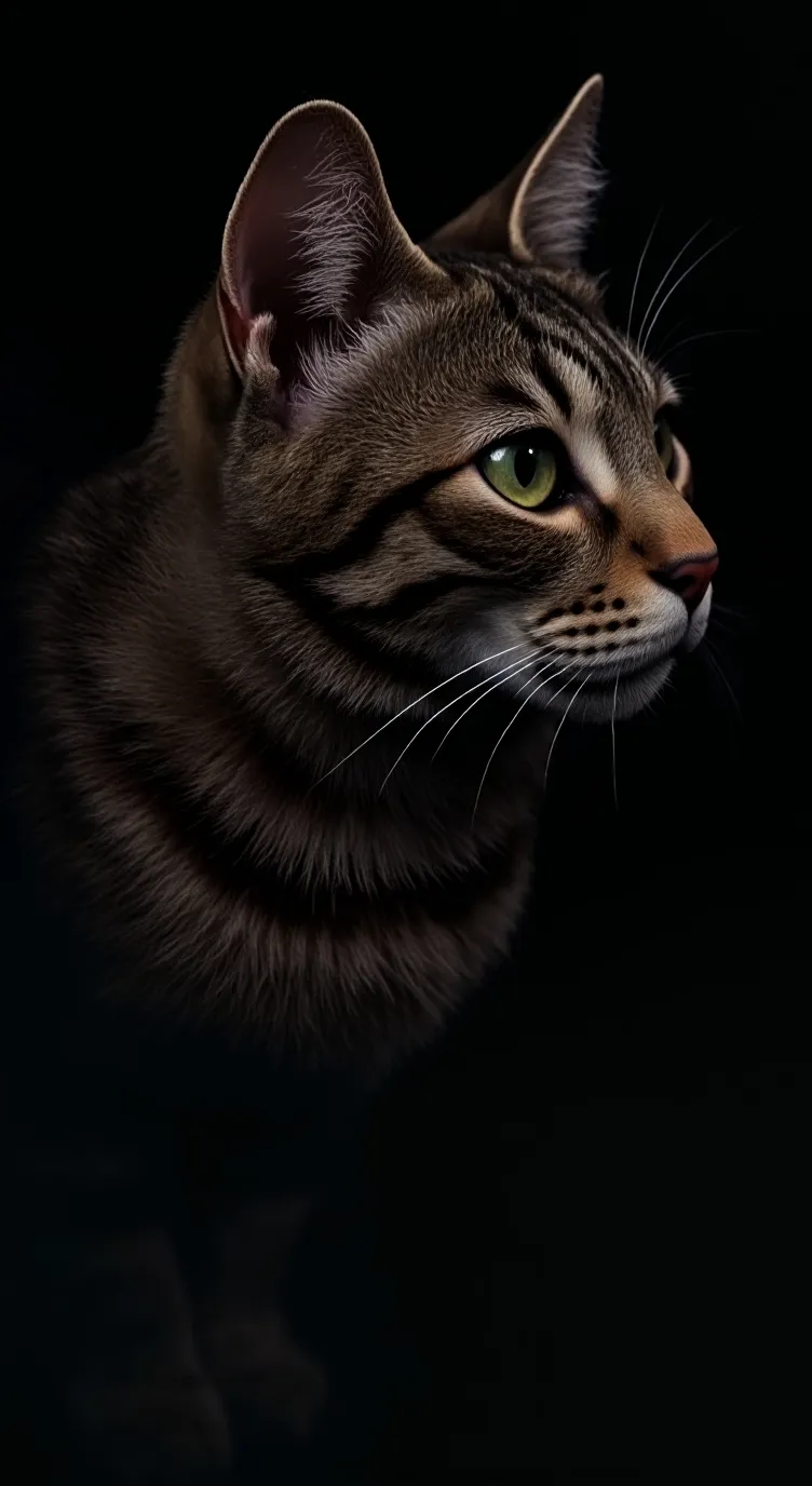 ai character: Sad cat? background
