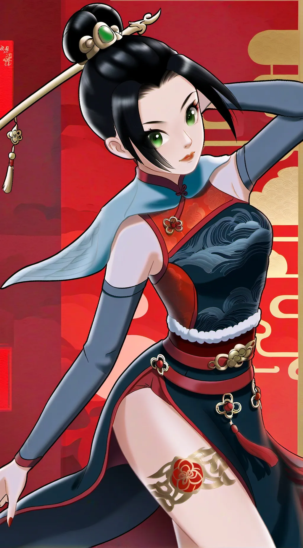 ai character: Mulan the movie  background