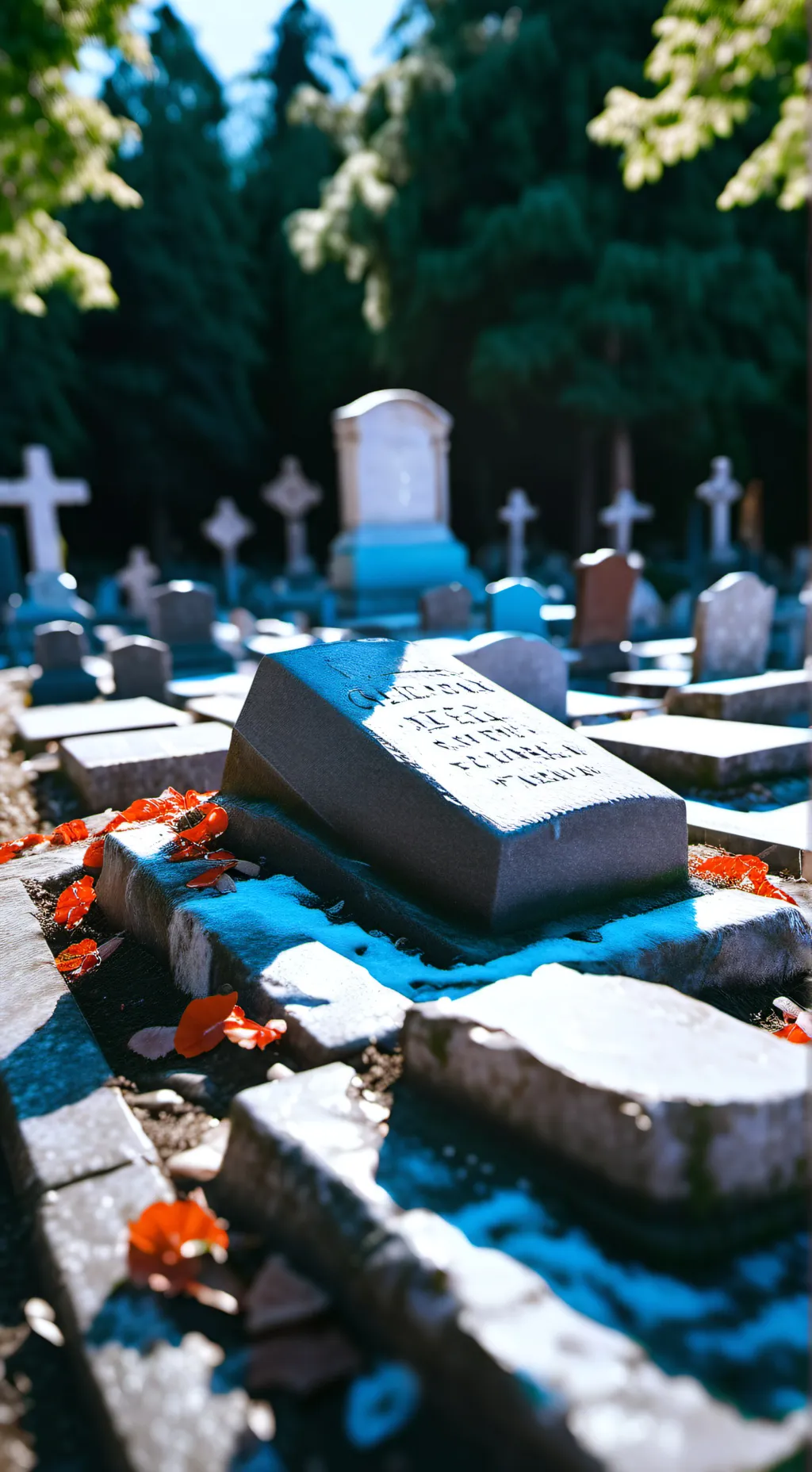 ai character: COD (cemetery)  background