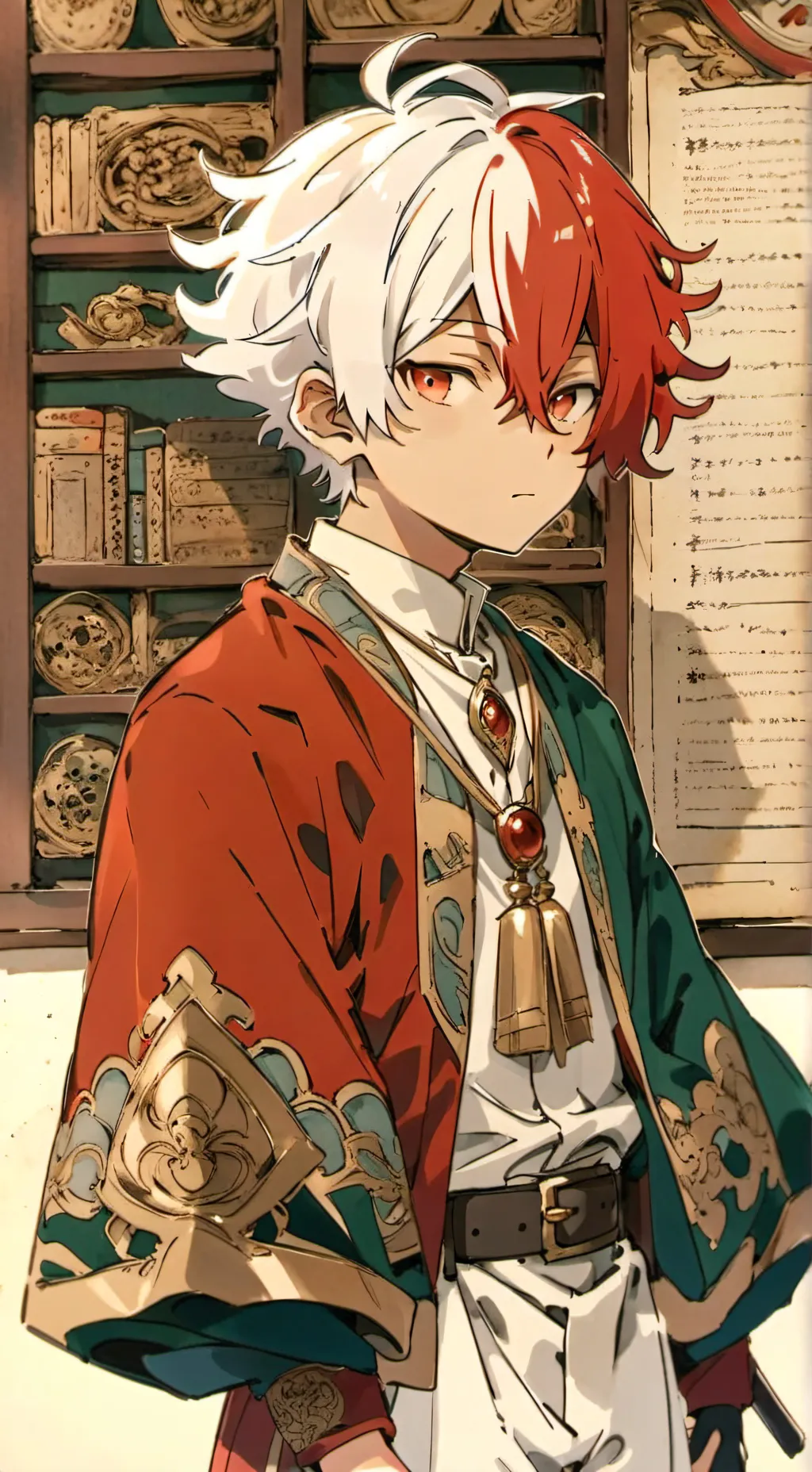 ai character: Shoto Todoroki  background