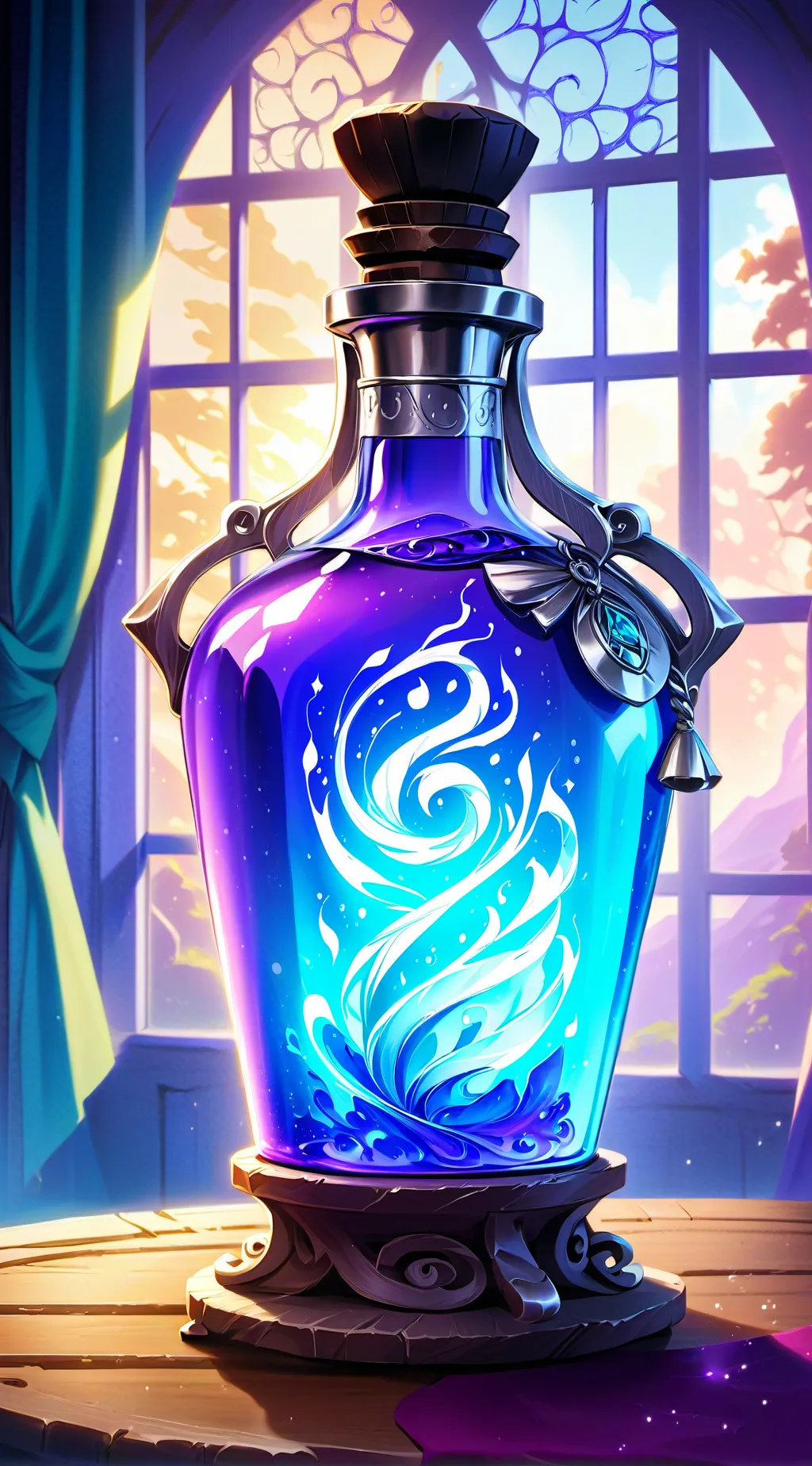 ai character: Thicc potion background