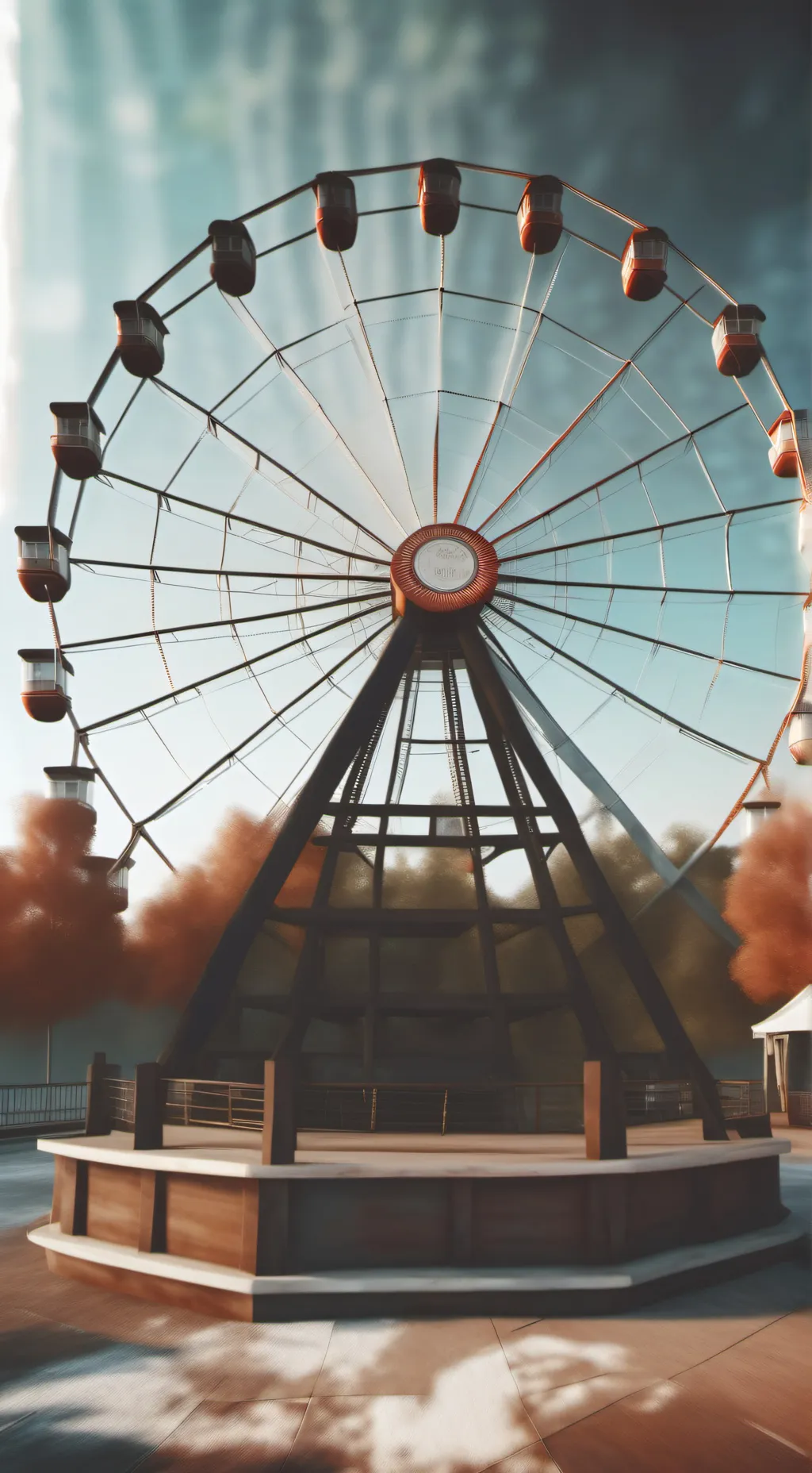 ai character: Ferris wheel  background