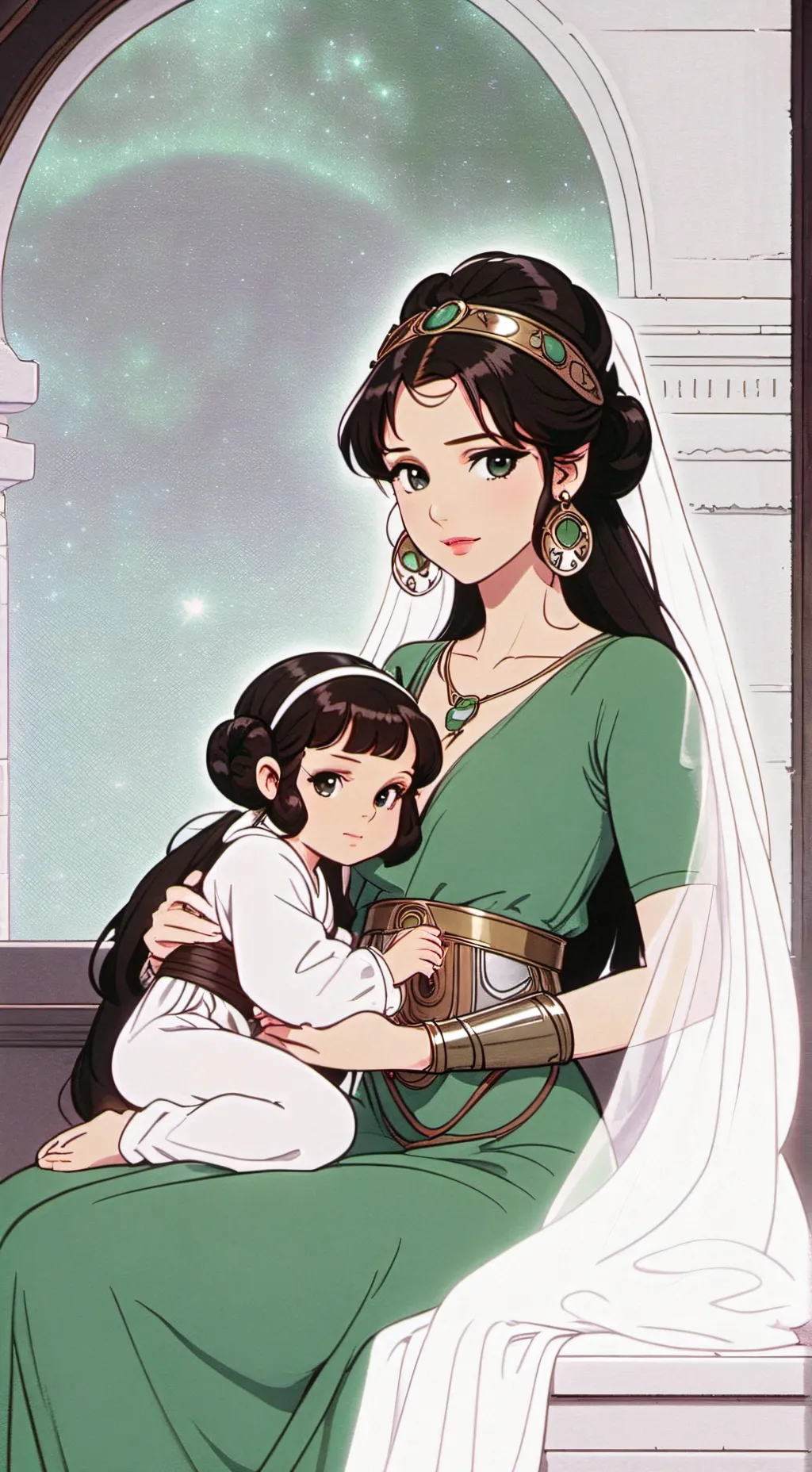 ai character: princess Leia zoie background