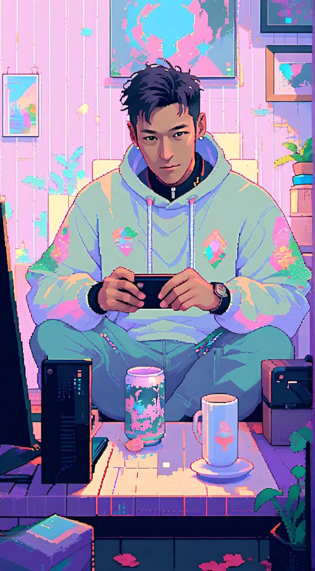 ai character: 🖕💖Thanos💖🖕 background