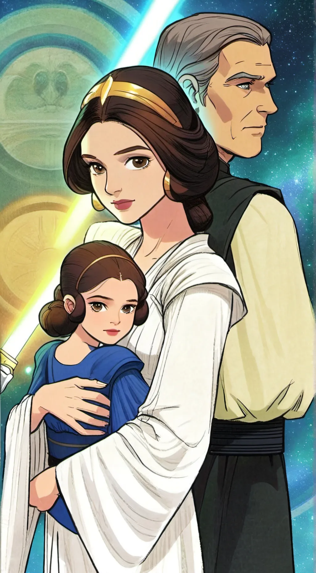 ai character: padme zoie  background