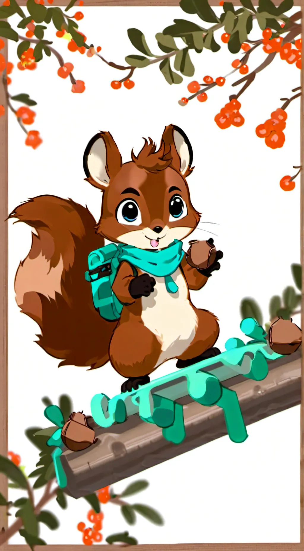 ai character: Rusty Squirrel Spirit background