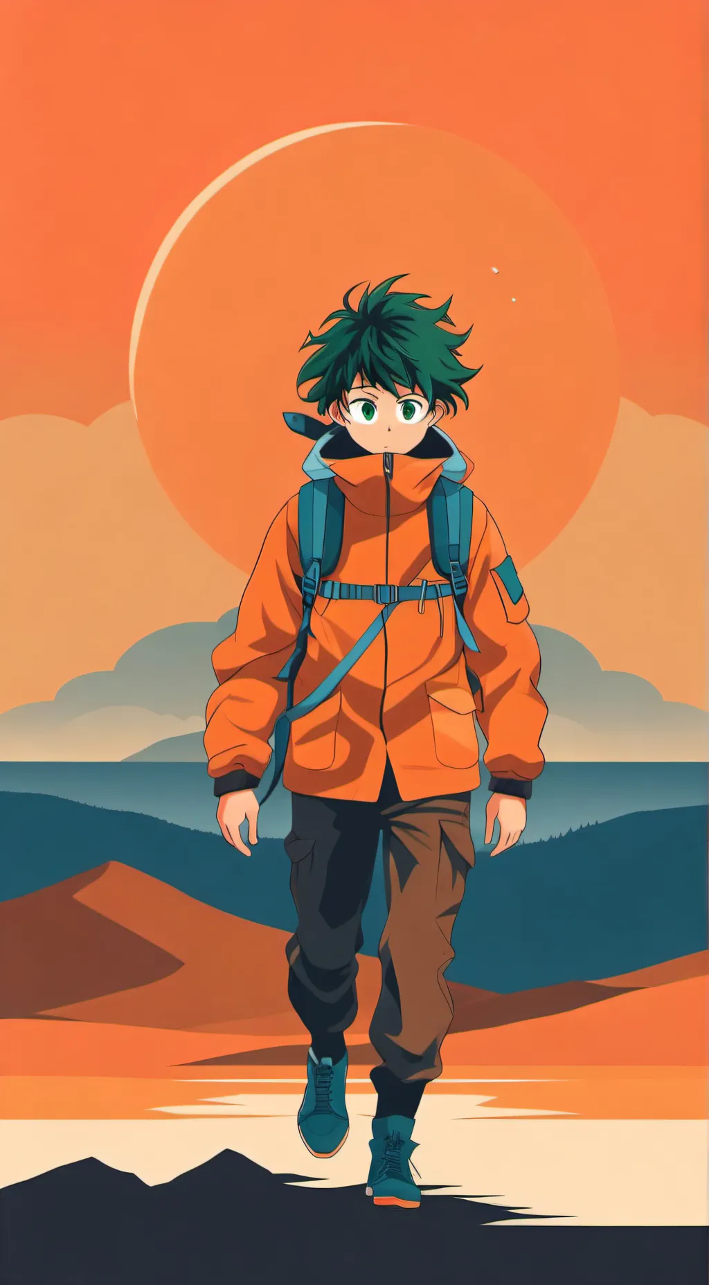 ai character: Dark deku background