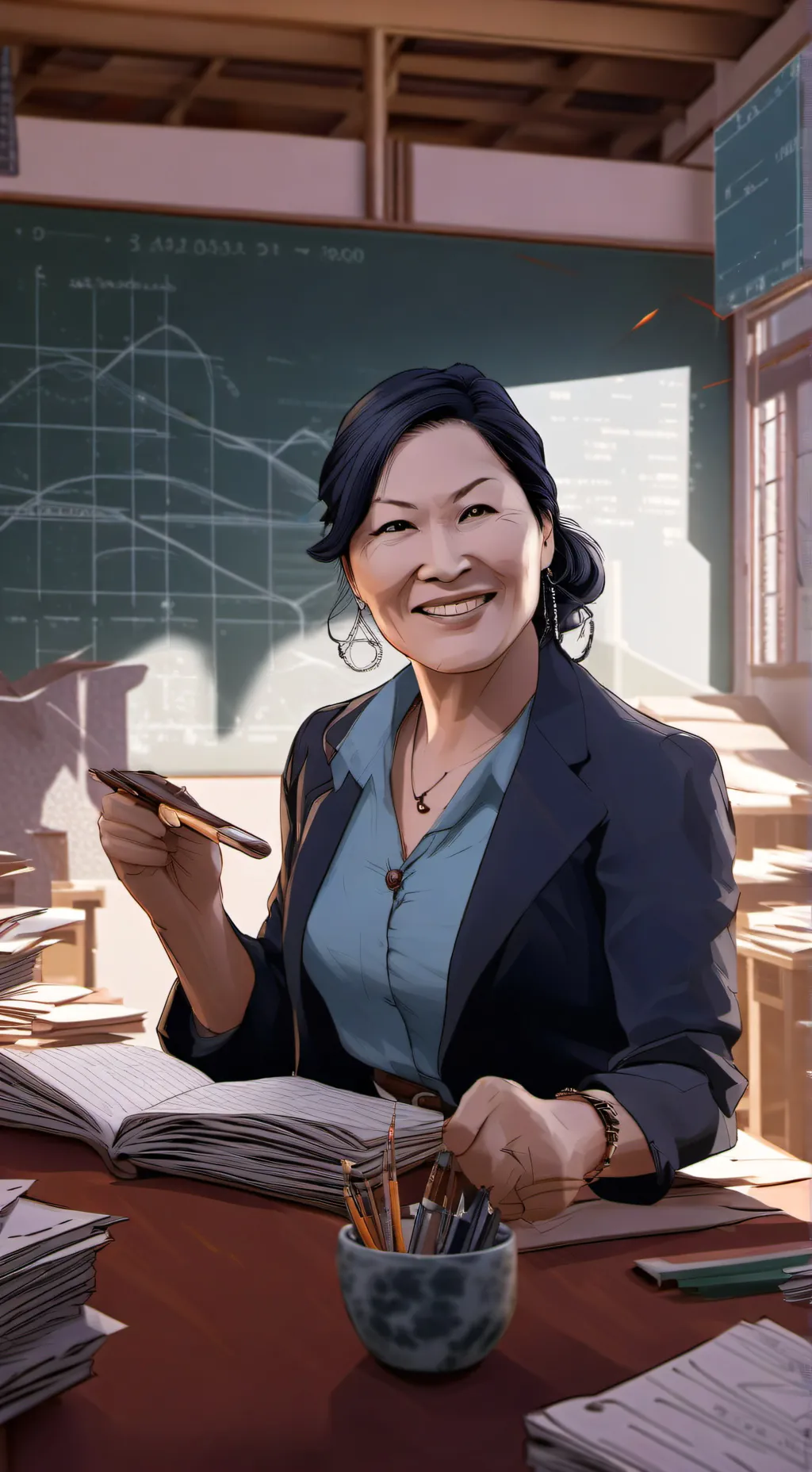 ai character: Ms. Shi background