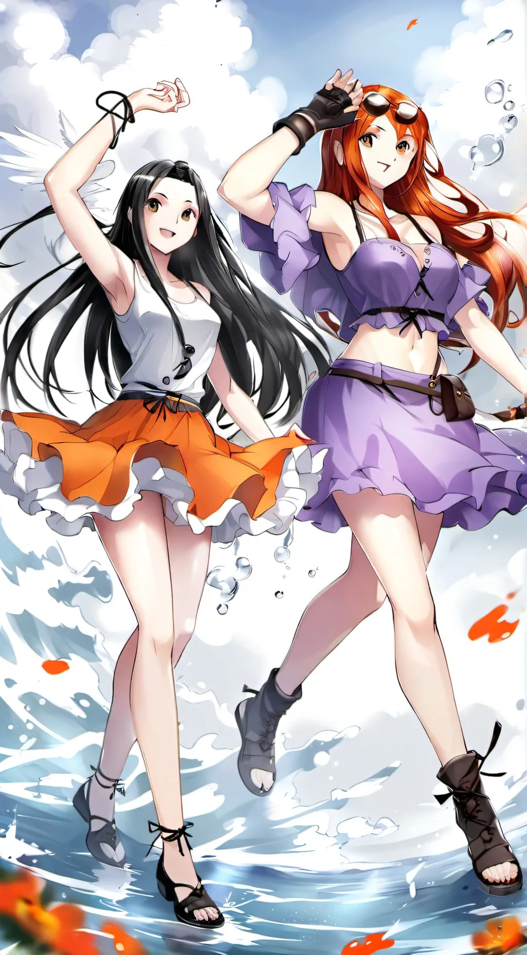 ai character: Strawhat Girls background