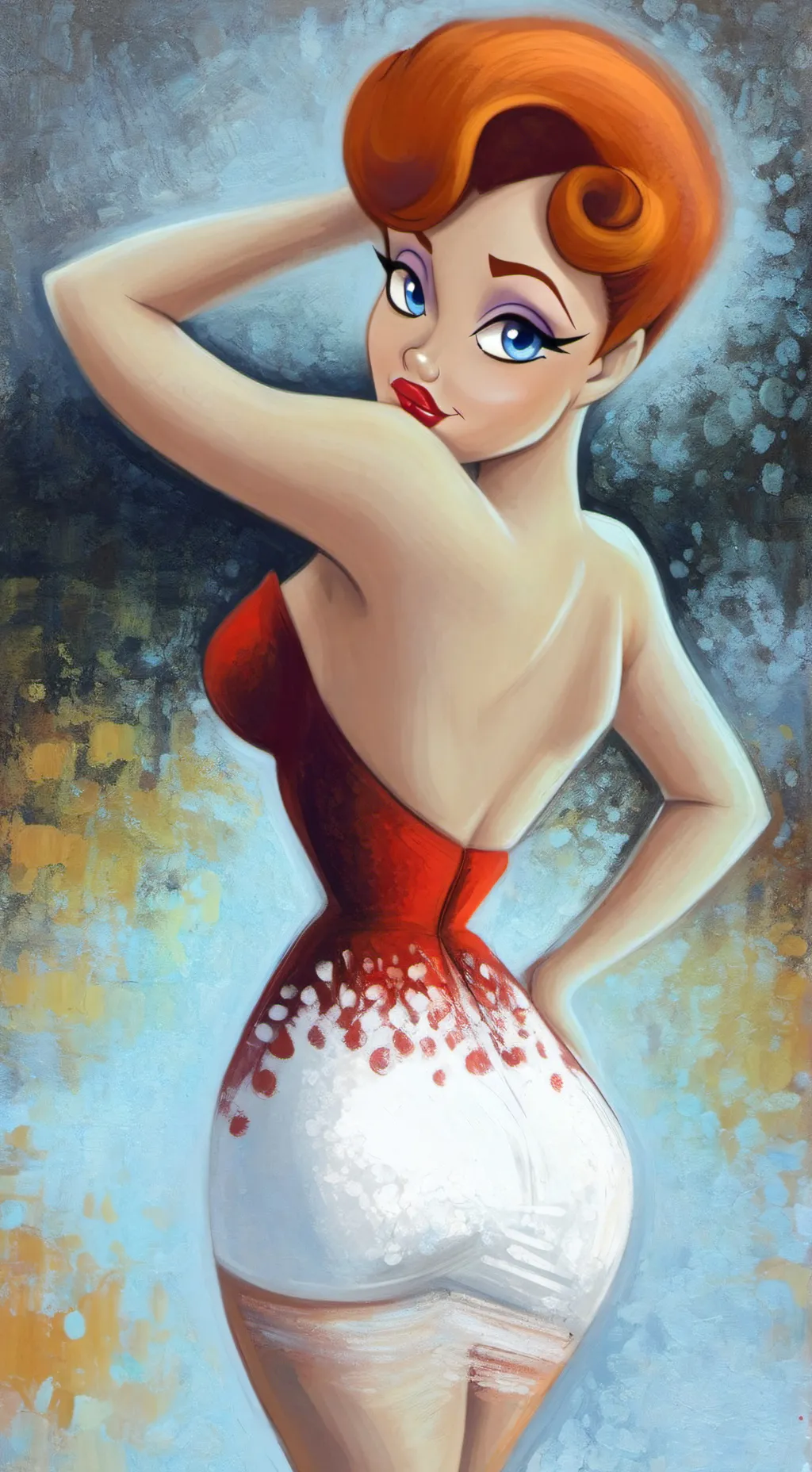 ai character: Red background