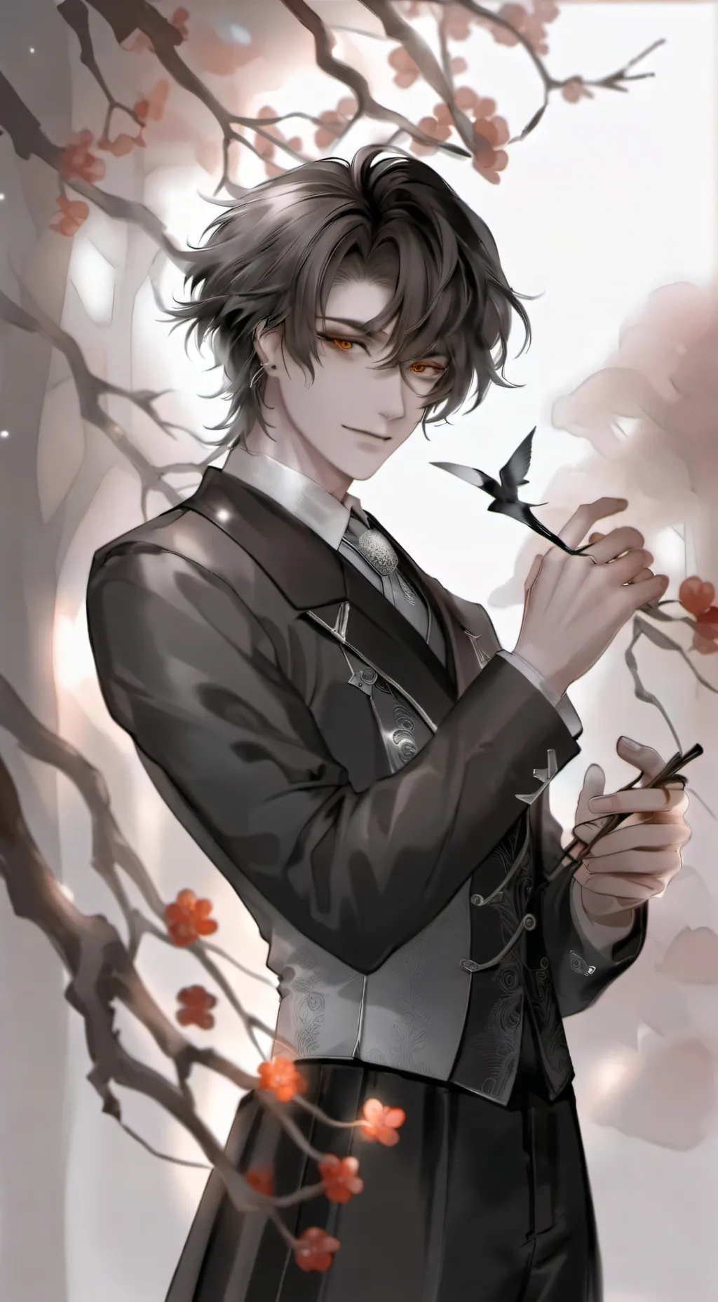 ai character: Horror Gray background