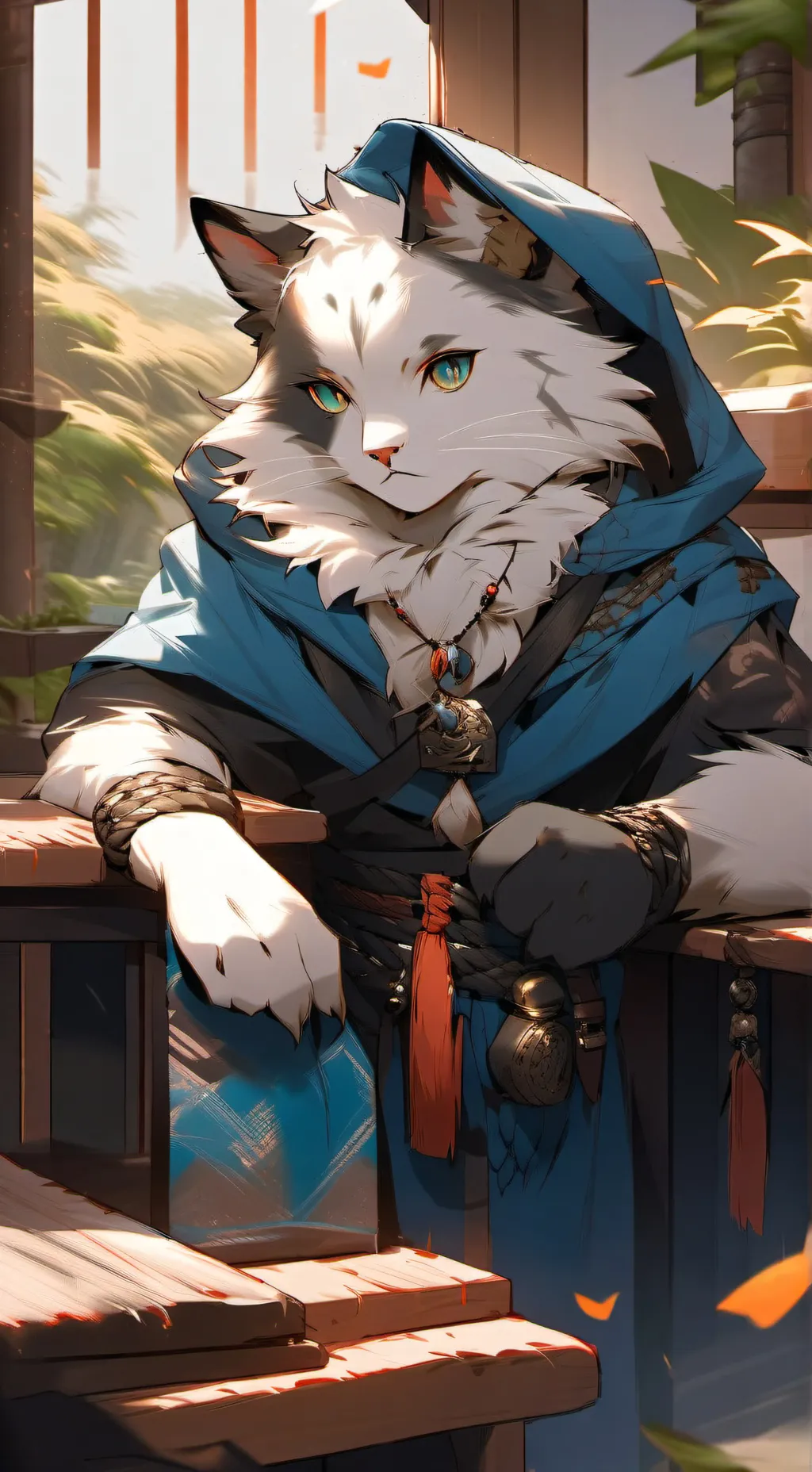 ai character: Spacebluecat background