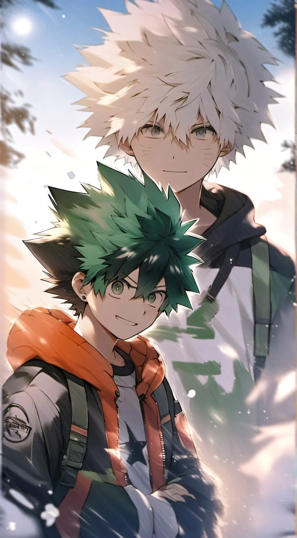 ai character: deku y bakugo background