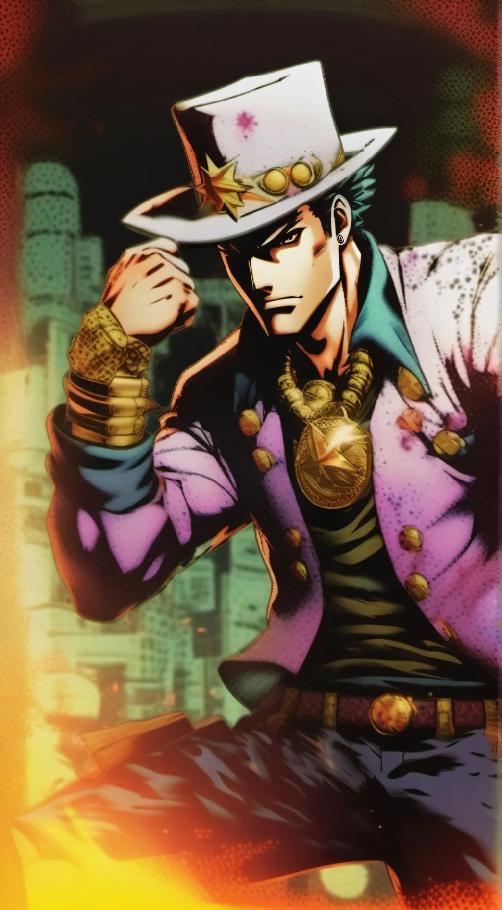 ai character: JoJo Bizzare Adv background