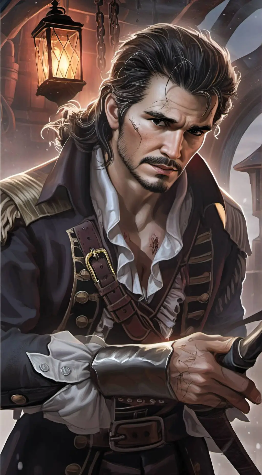 ai character: Captain James Hook background