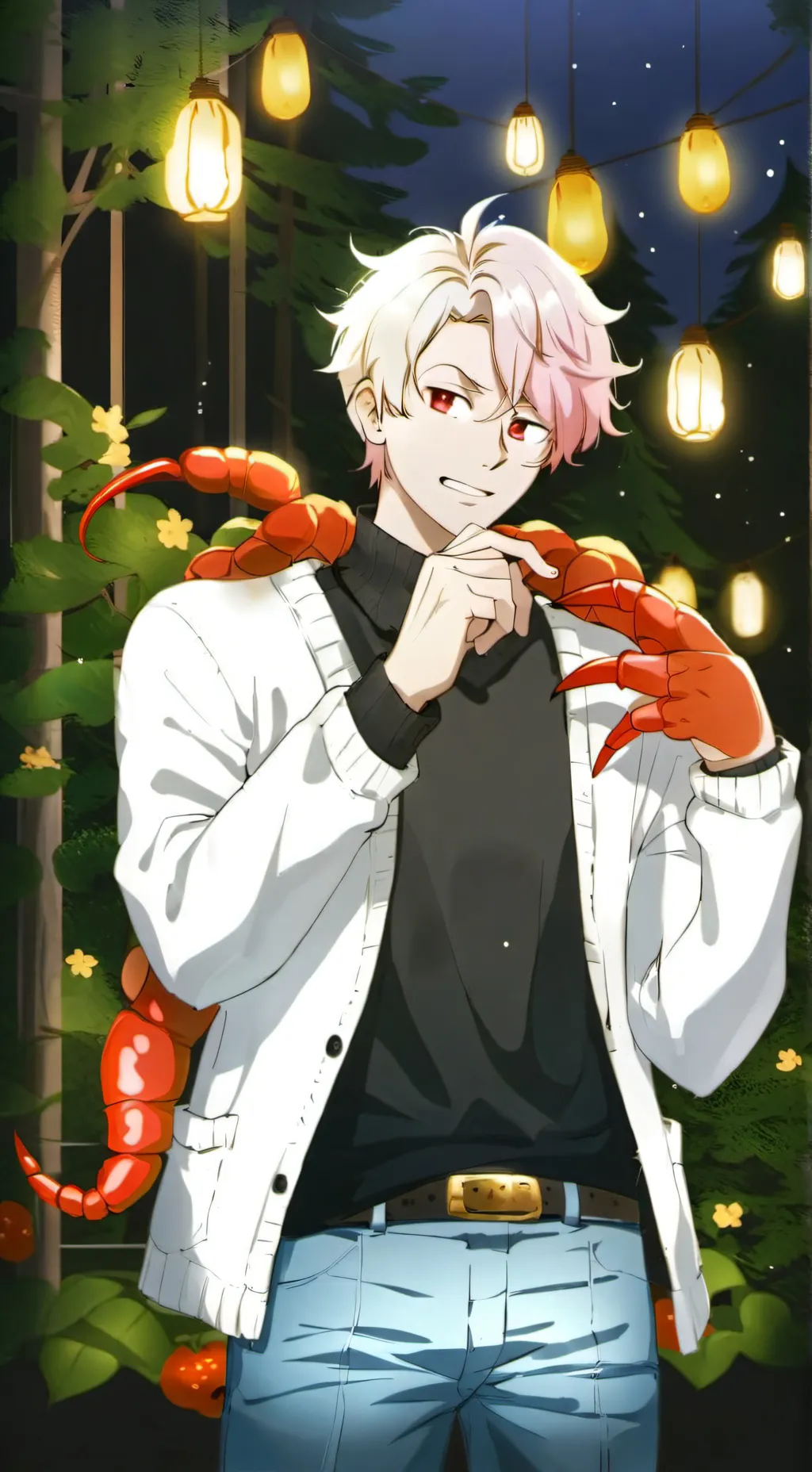 ai character: Shrimpo  background