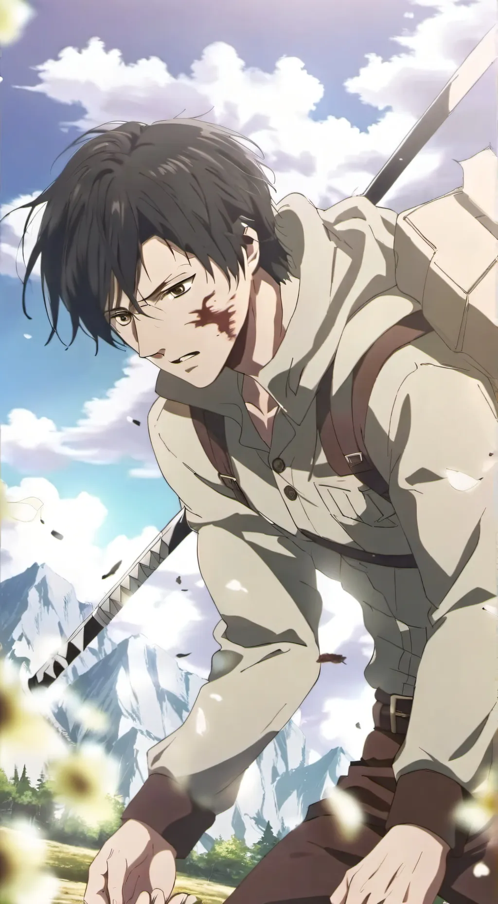 ai character: ATTACK ON TITAN  background