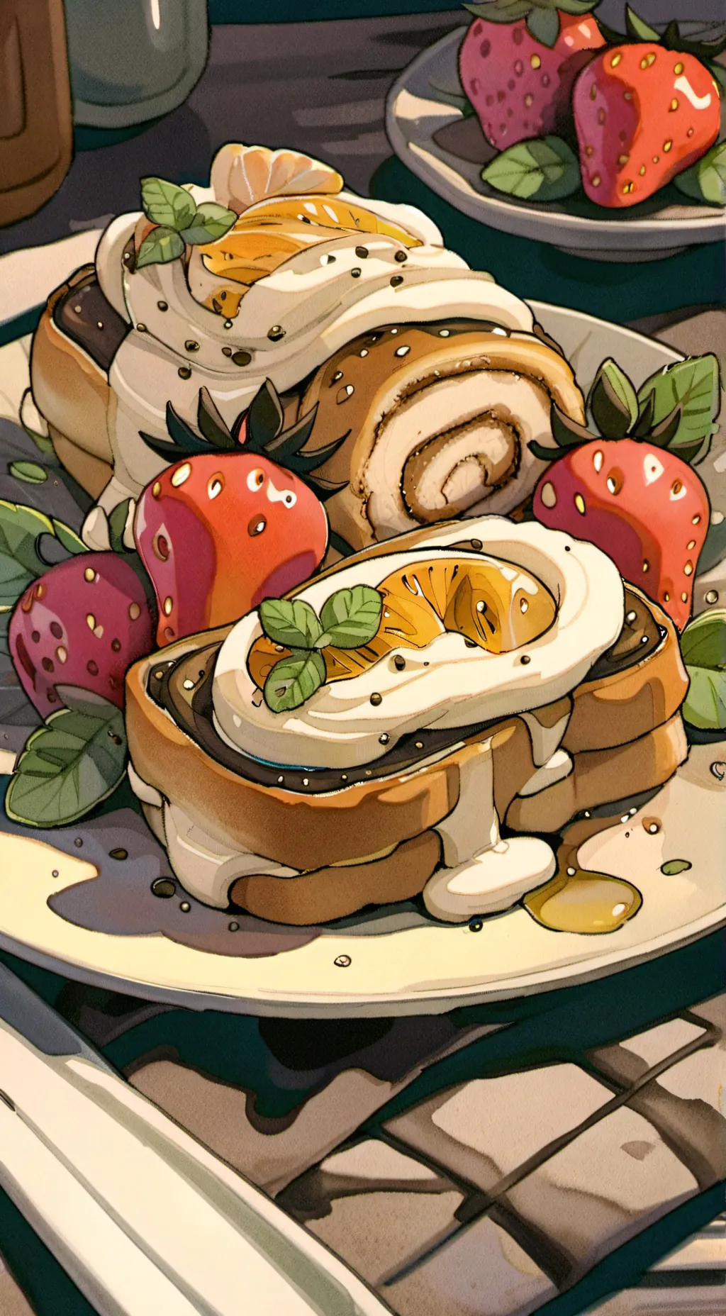 ai character: Fruitcake! background