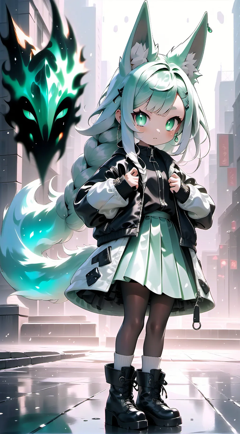 ai character: minty :> ♡♡ ☆☆ background