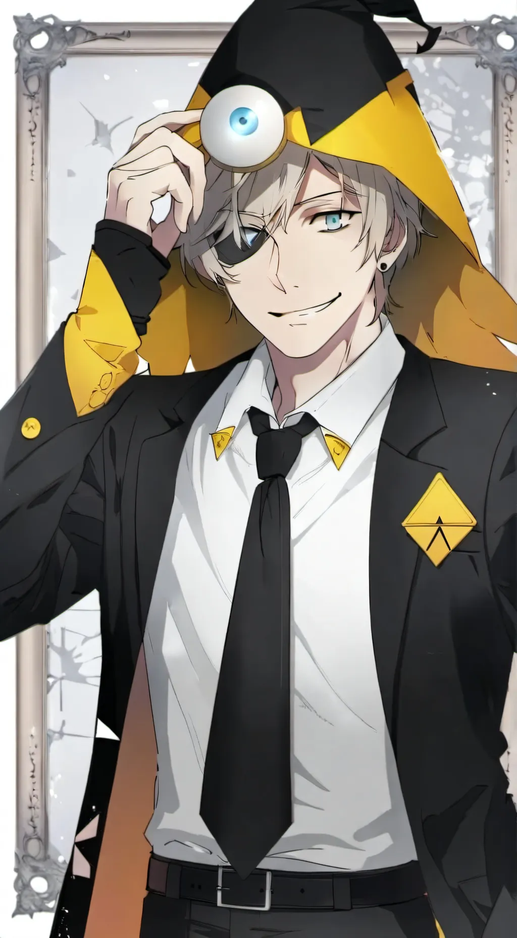 ai character: Bill Cipher  background