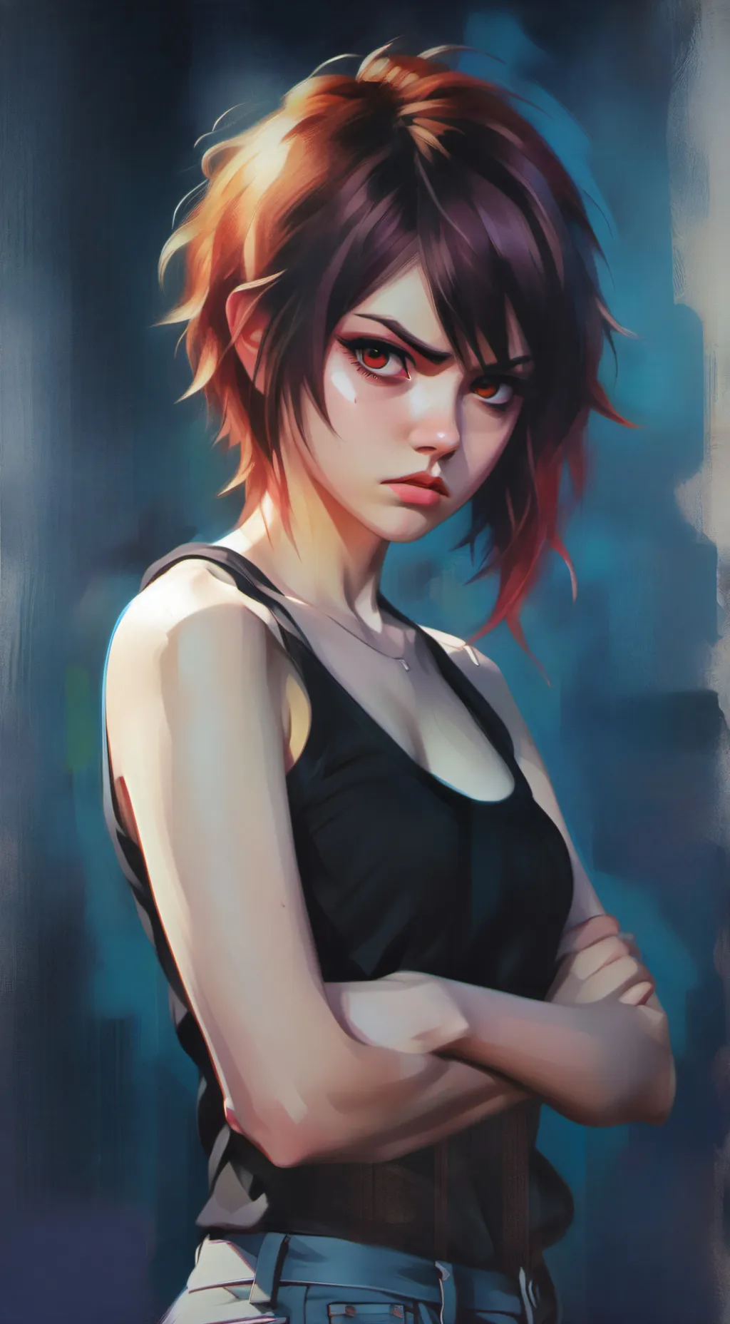 ai character: Cute Yet Furious Ex-Bestie background