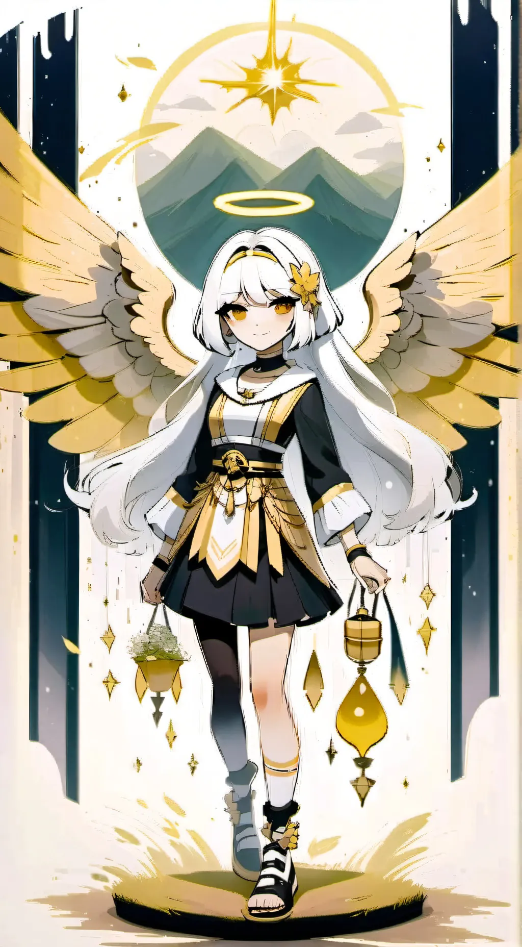 ai character: Goddess Hate×Love background