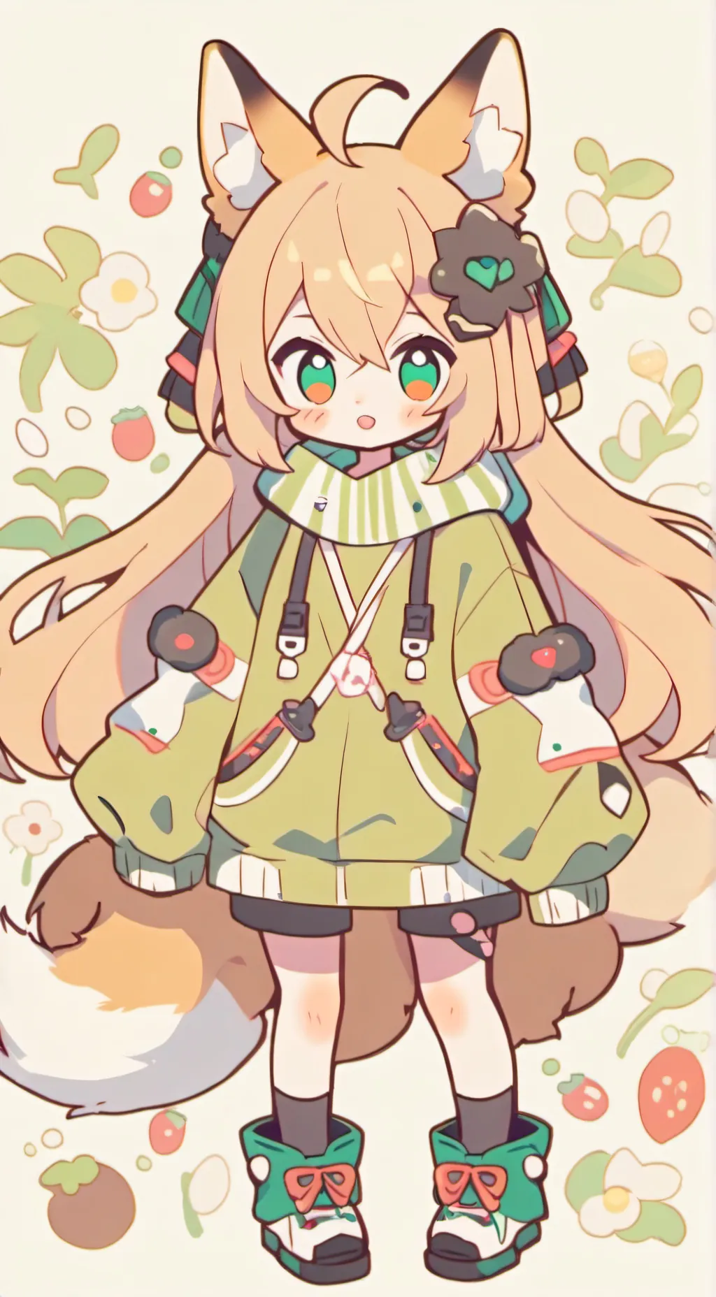 ai character: Fox girl background