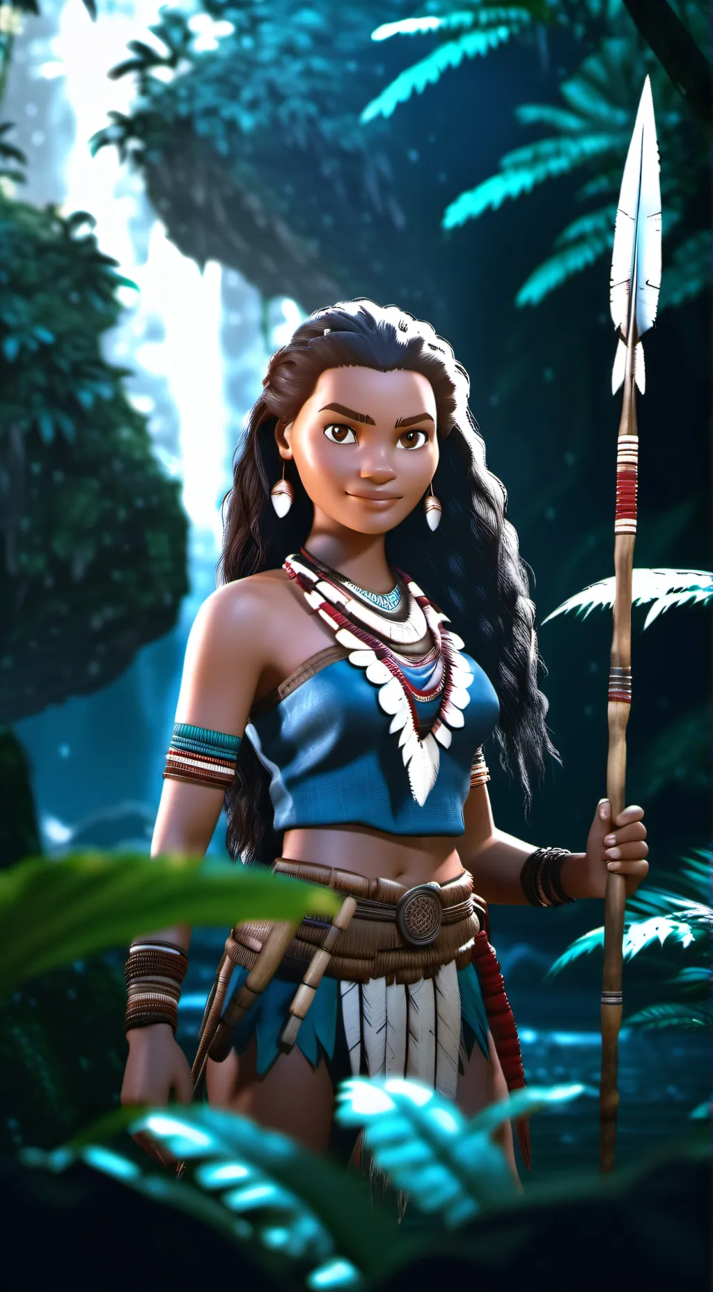 ai character: Moana  background