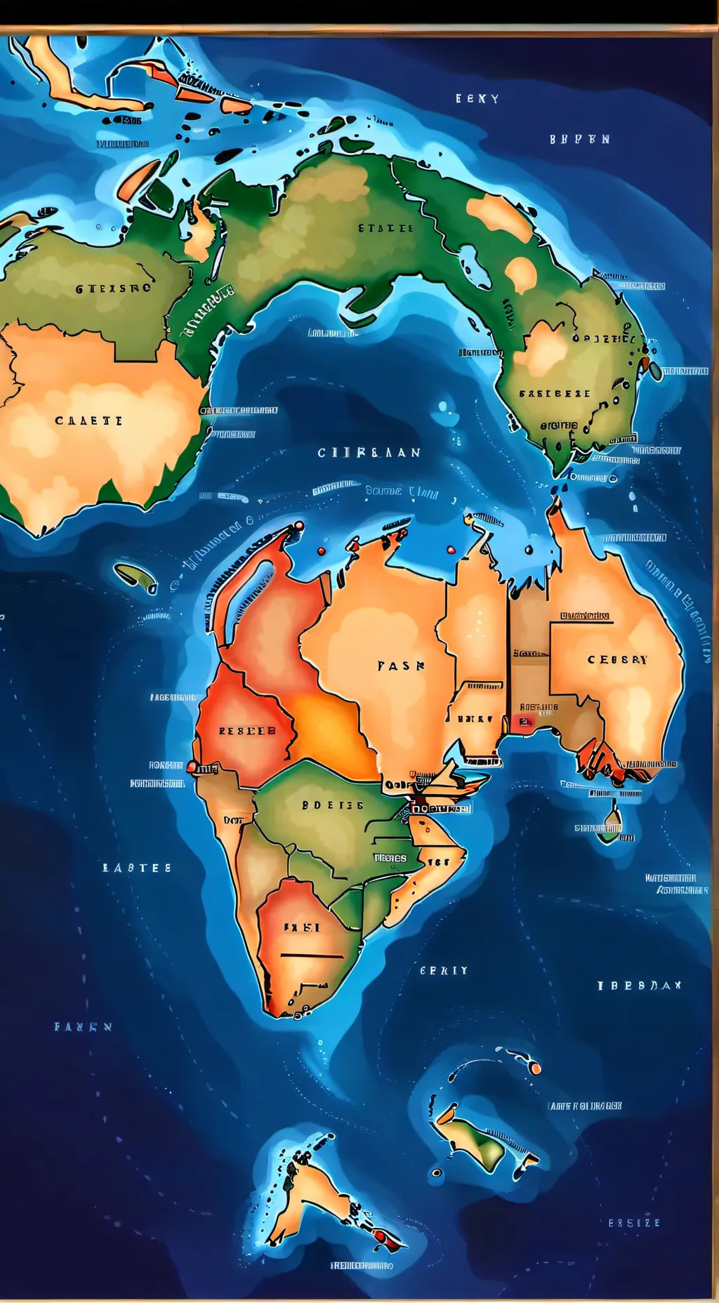ai character:  continents warr background