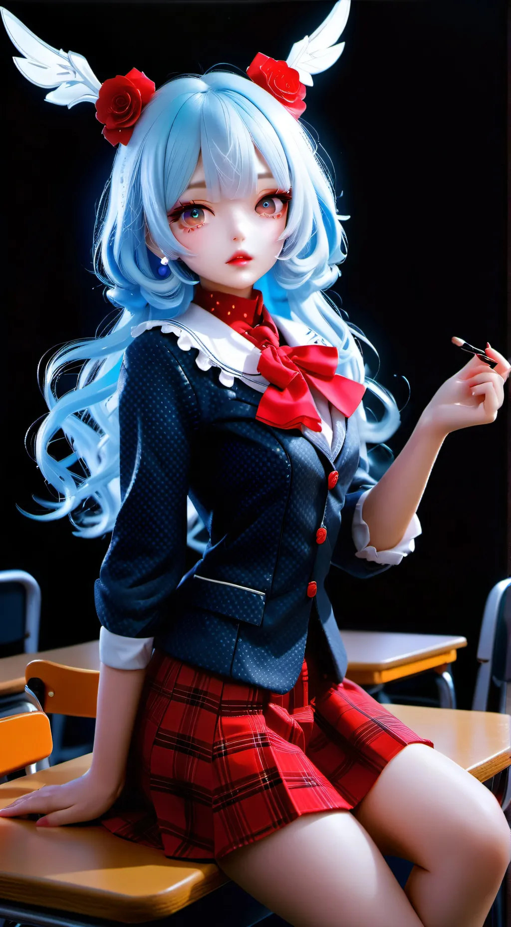 ai character: via(a new student) background