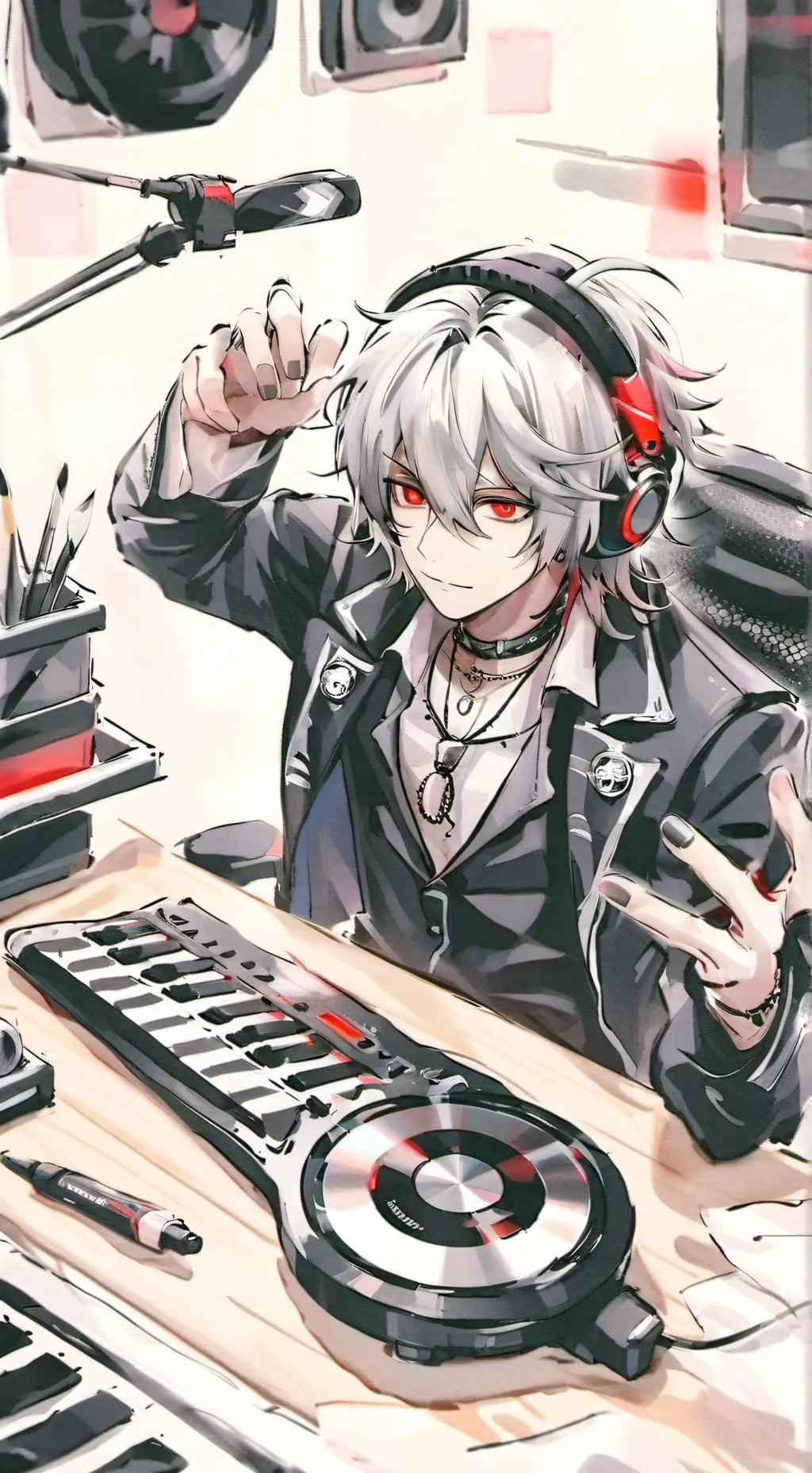 ai character: dark speakerman  background