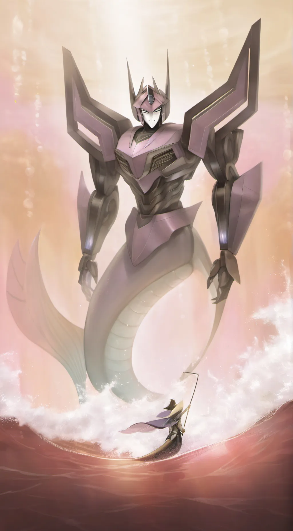 ai character: Fish Transformers background
