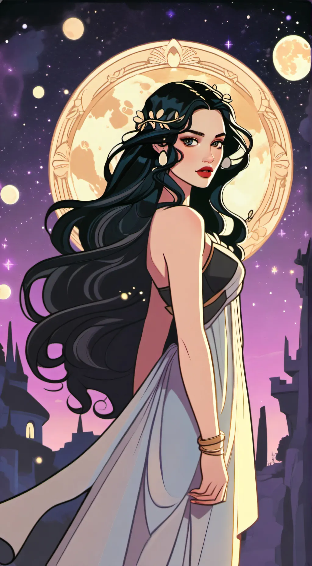 ai character: Lunaria background