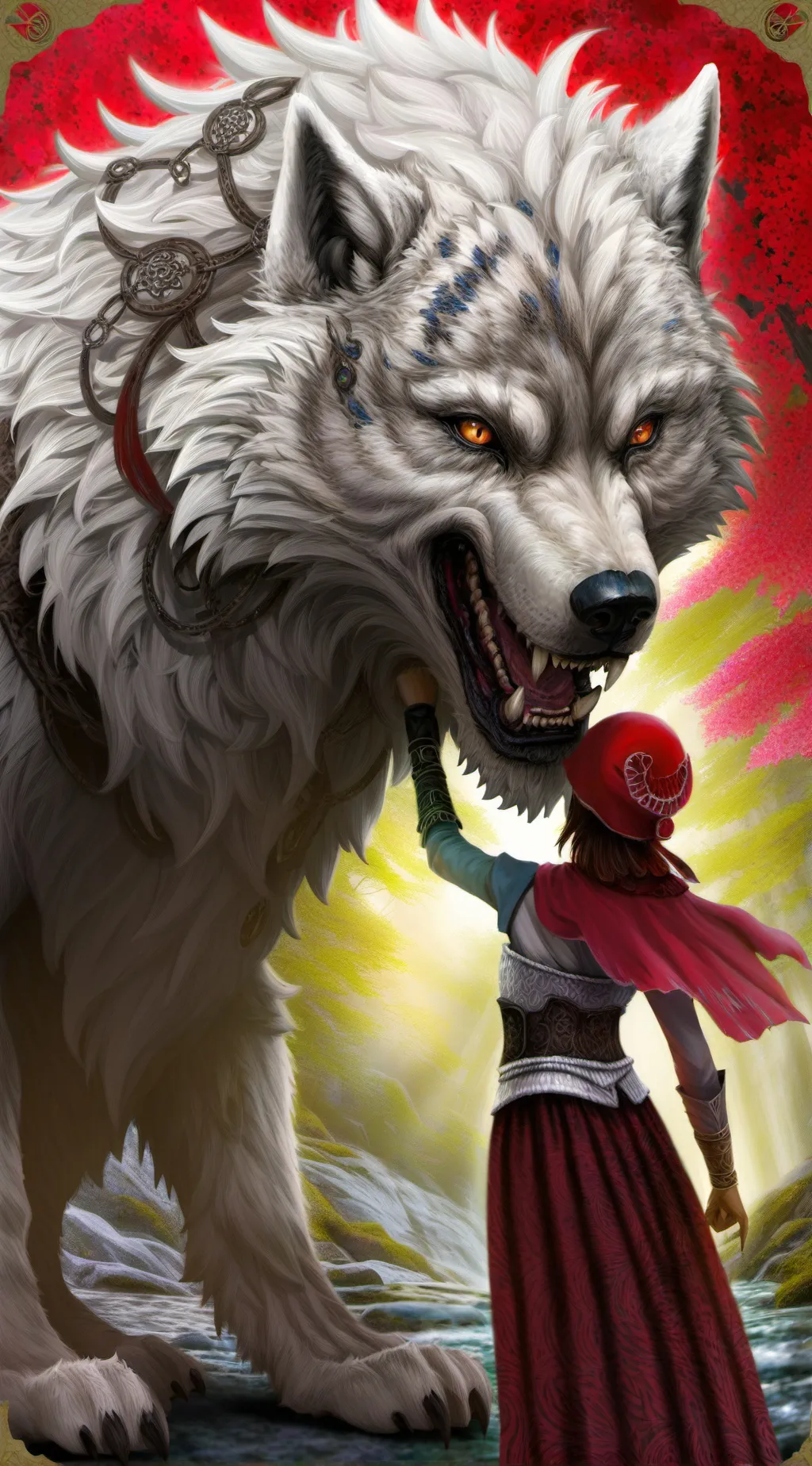 ai character: Giant wolf background