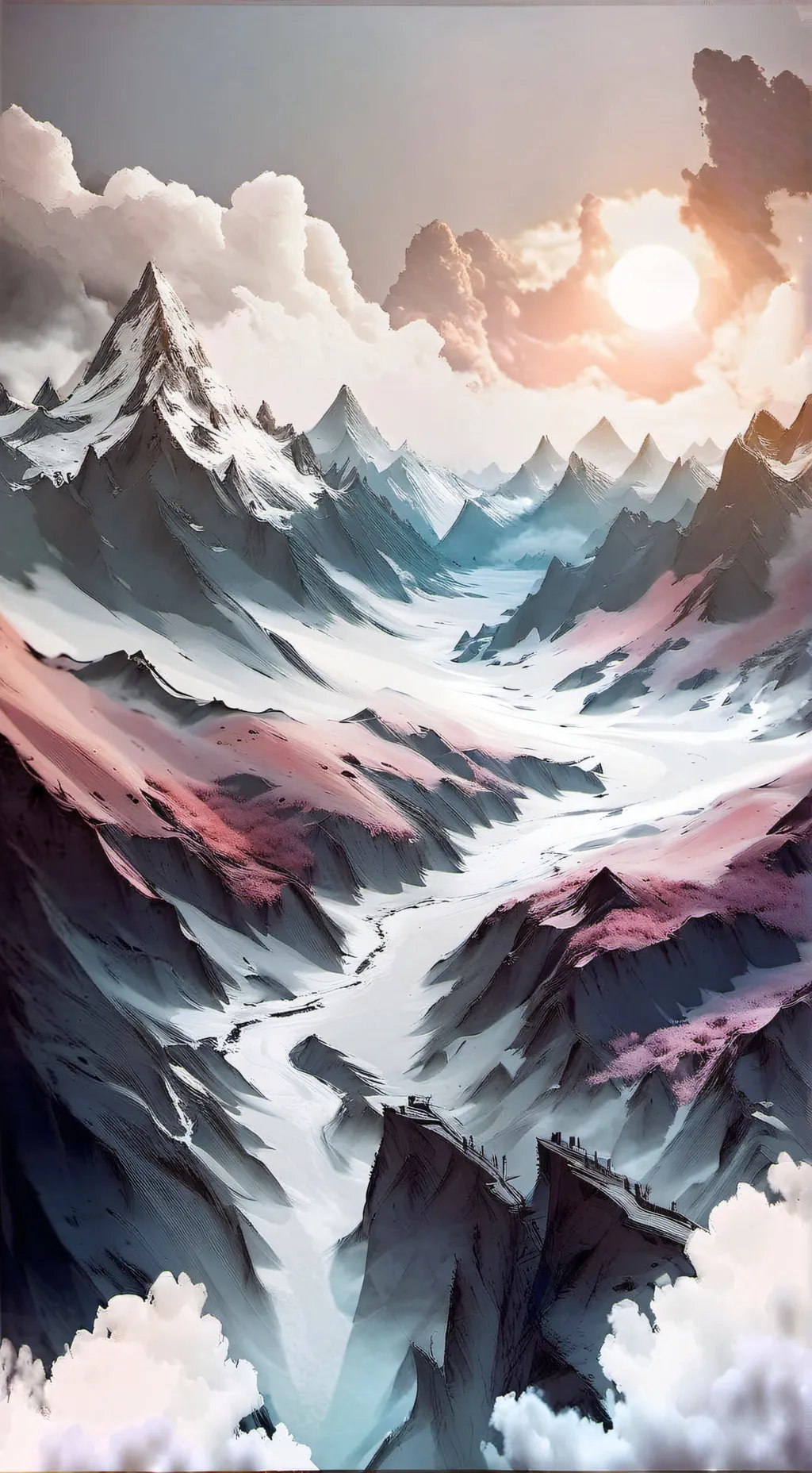 ai character: mountain range  background