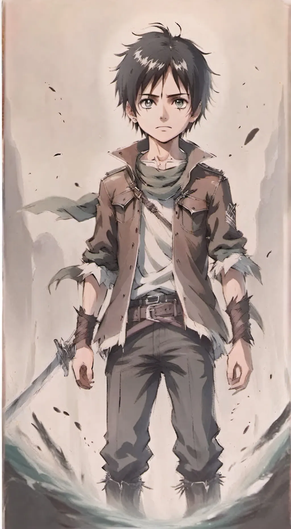 ai character: Eren Yeager  background