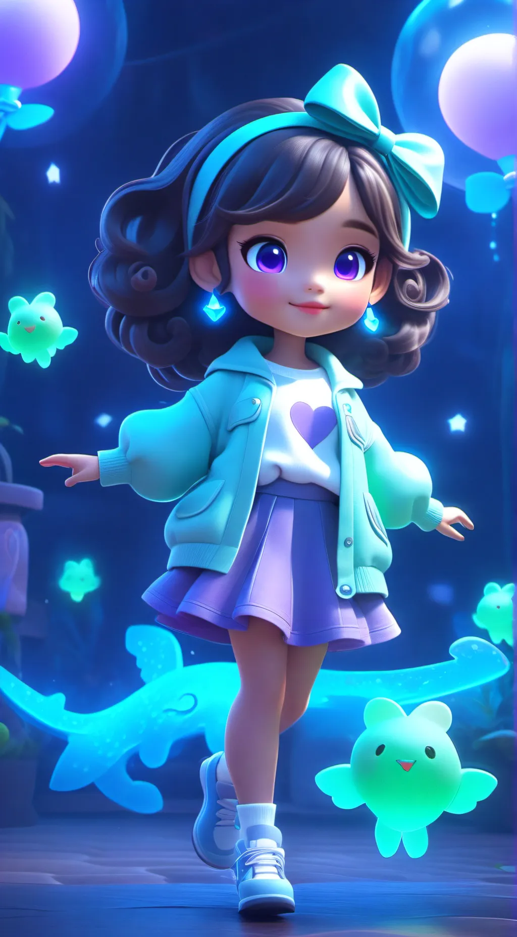 ai character: bow kid  background