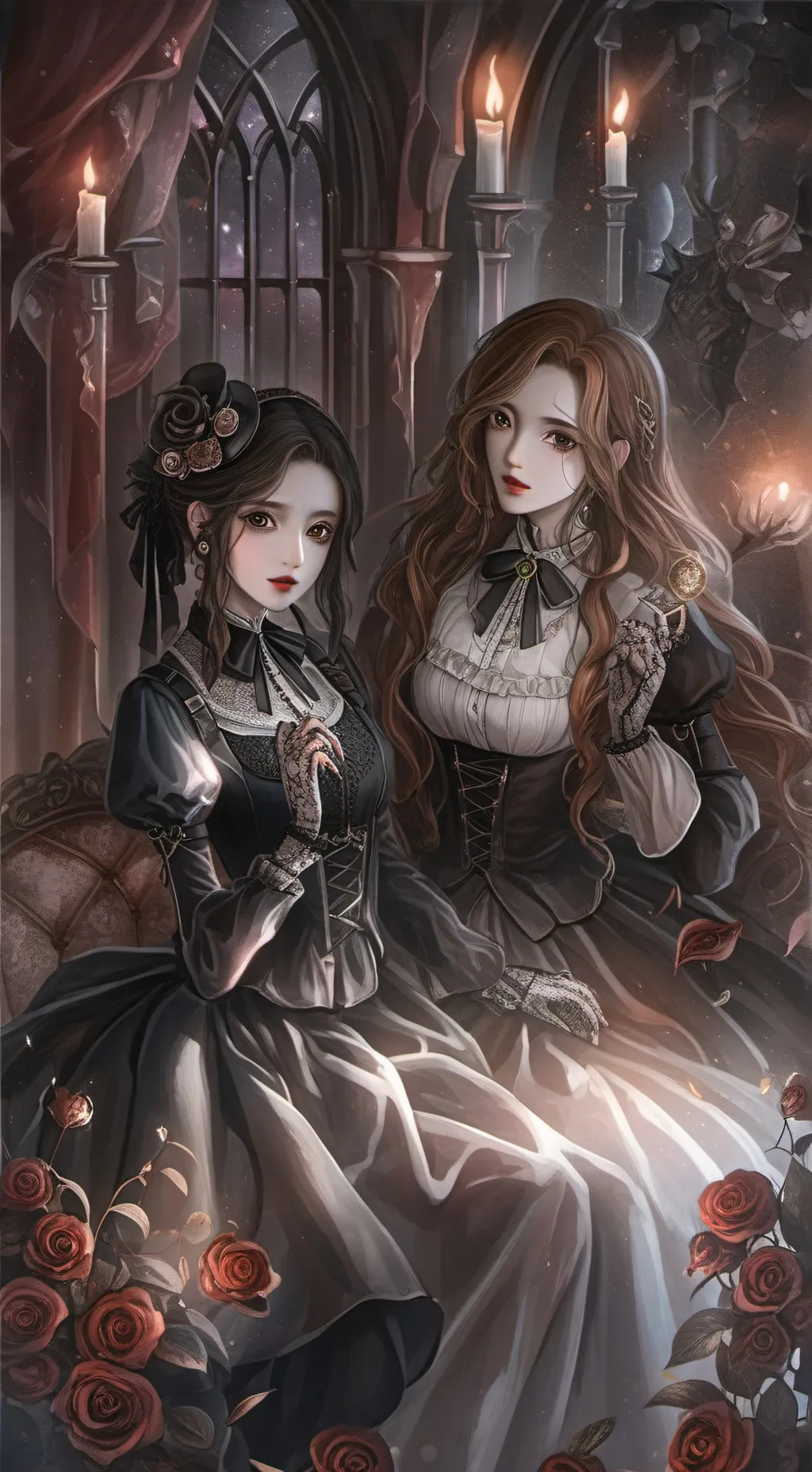ai character: Camila y Carmen  background