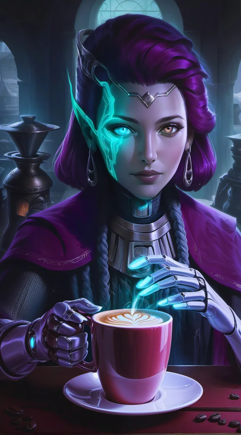 ai character: The Zen Latte Enthusiast background