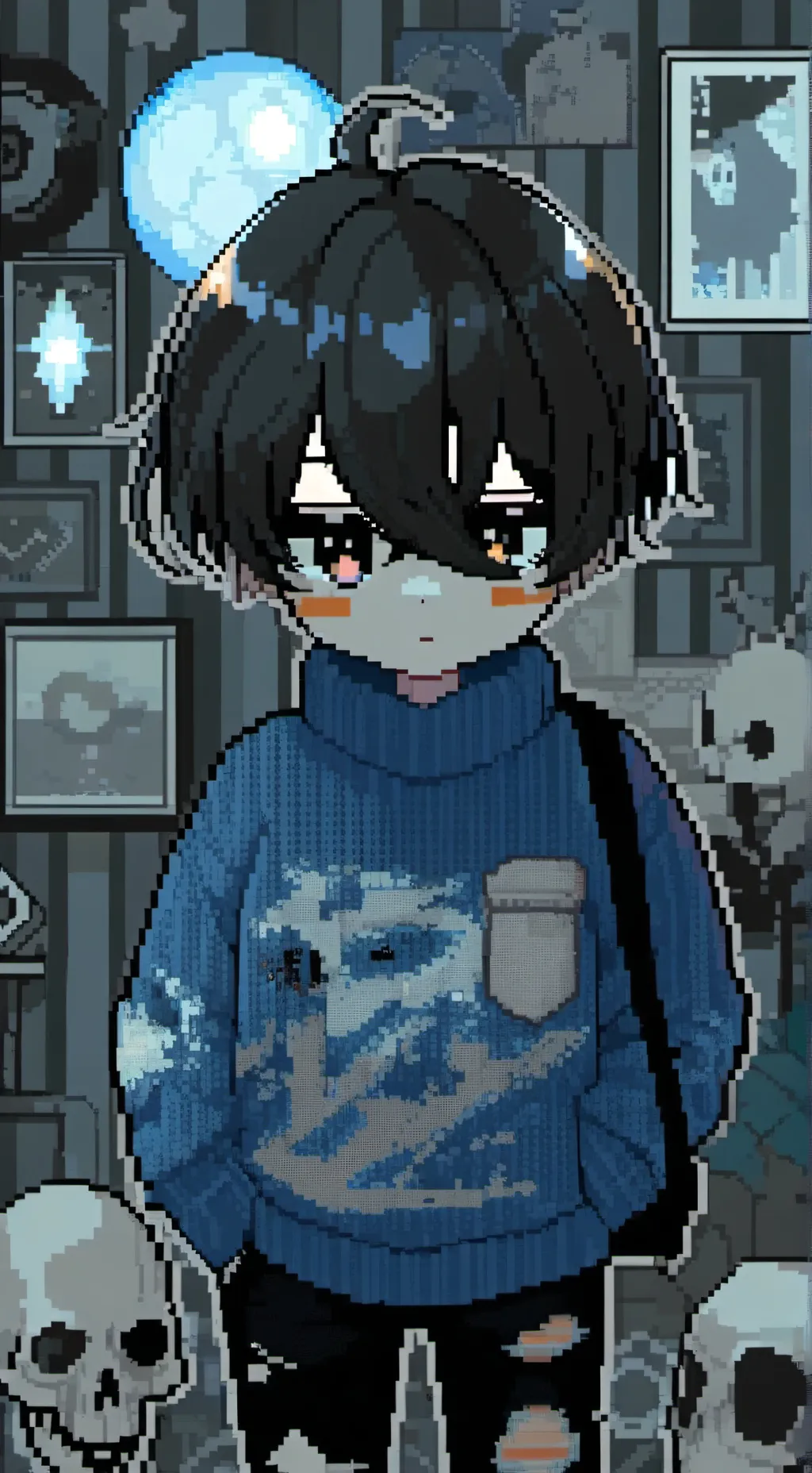 ai character: Sans vs Alice background
