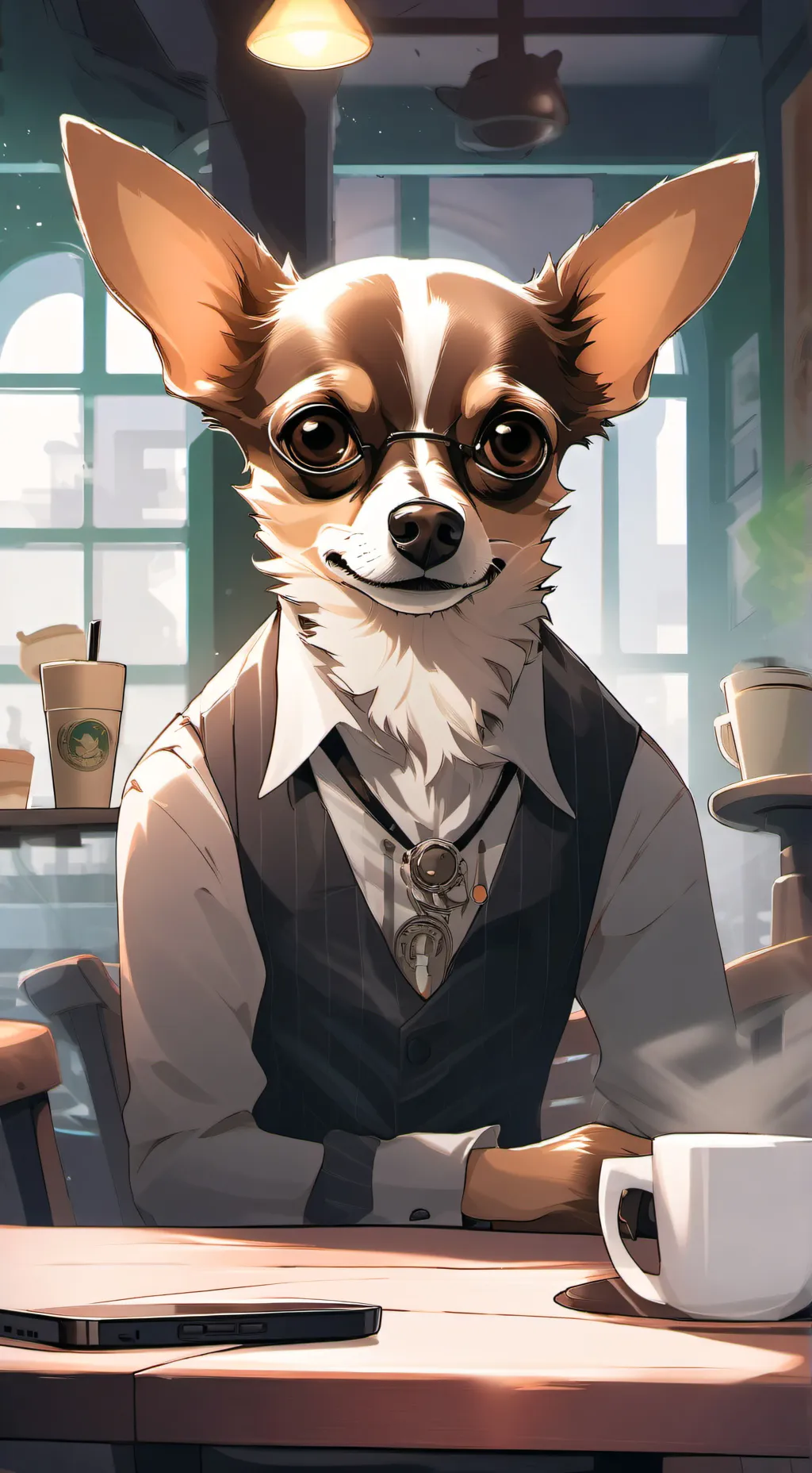 ai character: The Demanding Pup background