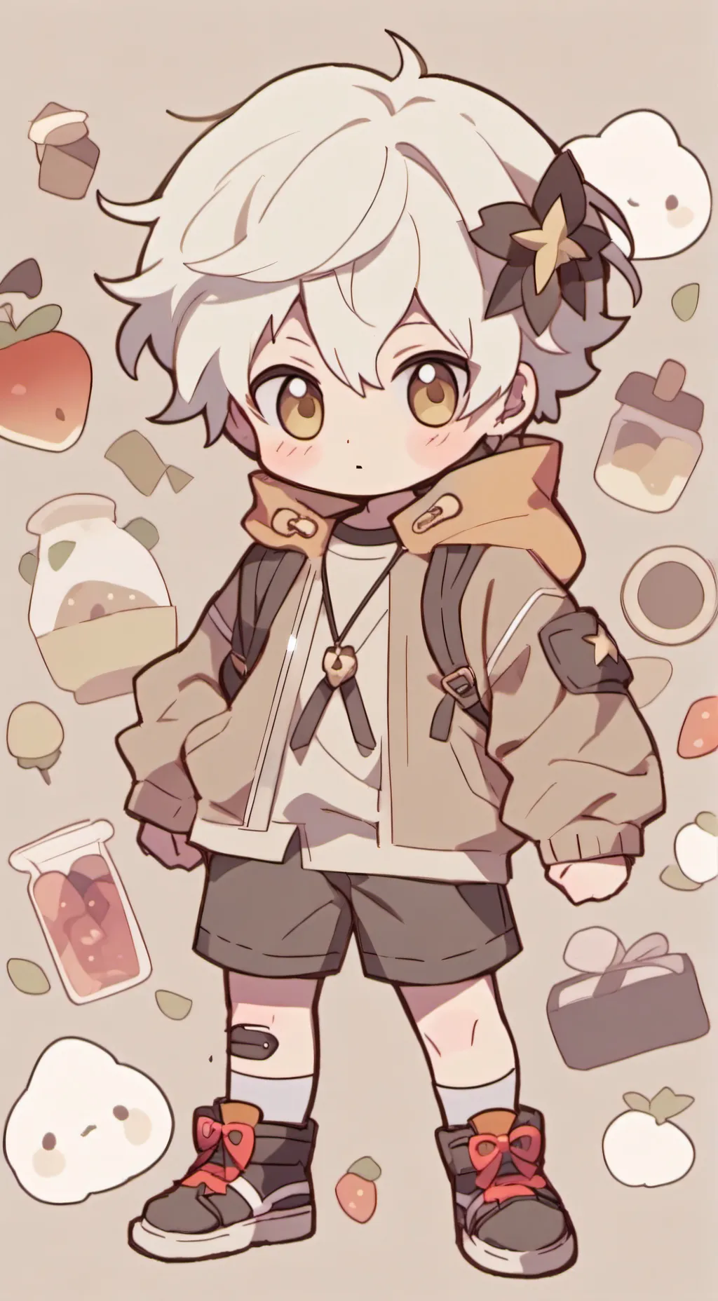 ai character: bakugo but CHILD? background
