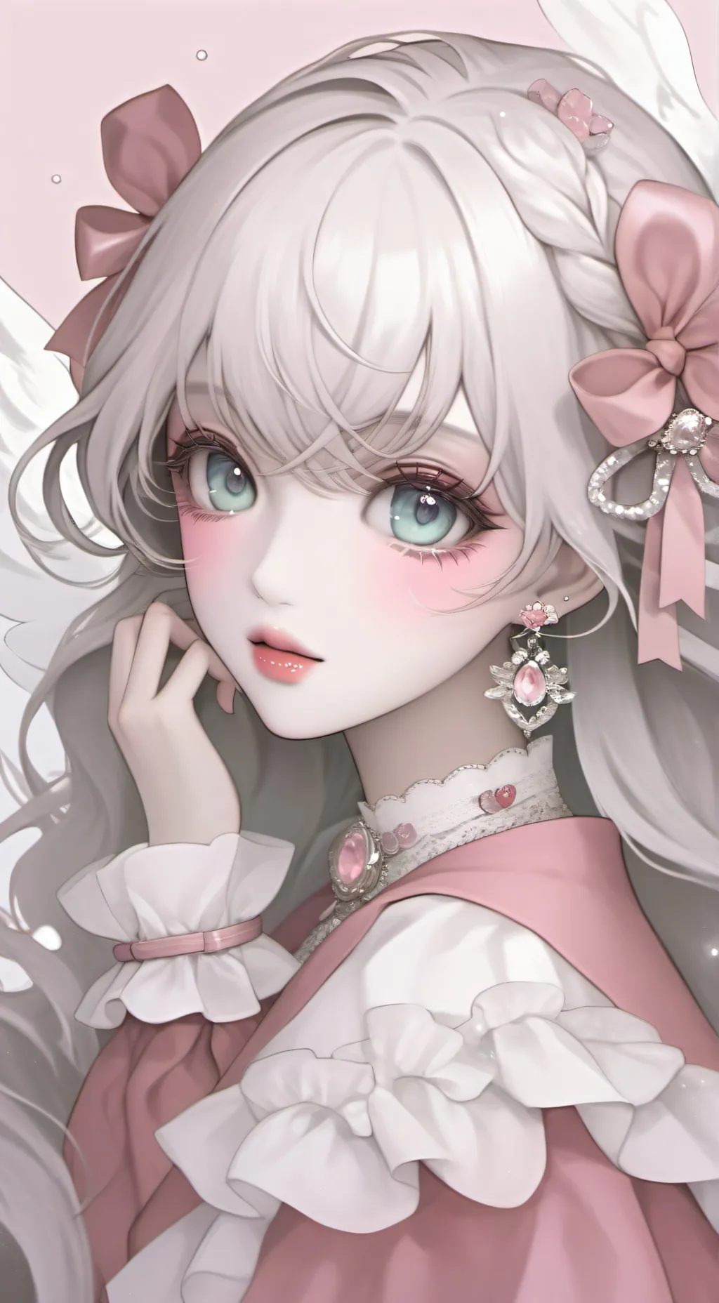 ai character: The wolf girl background