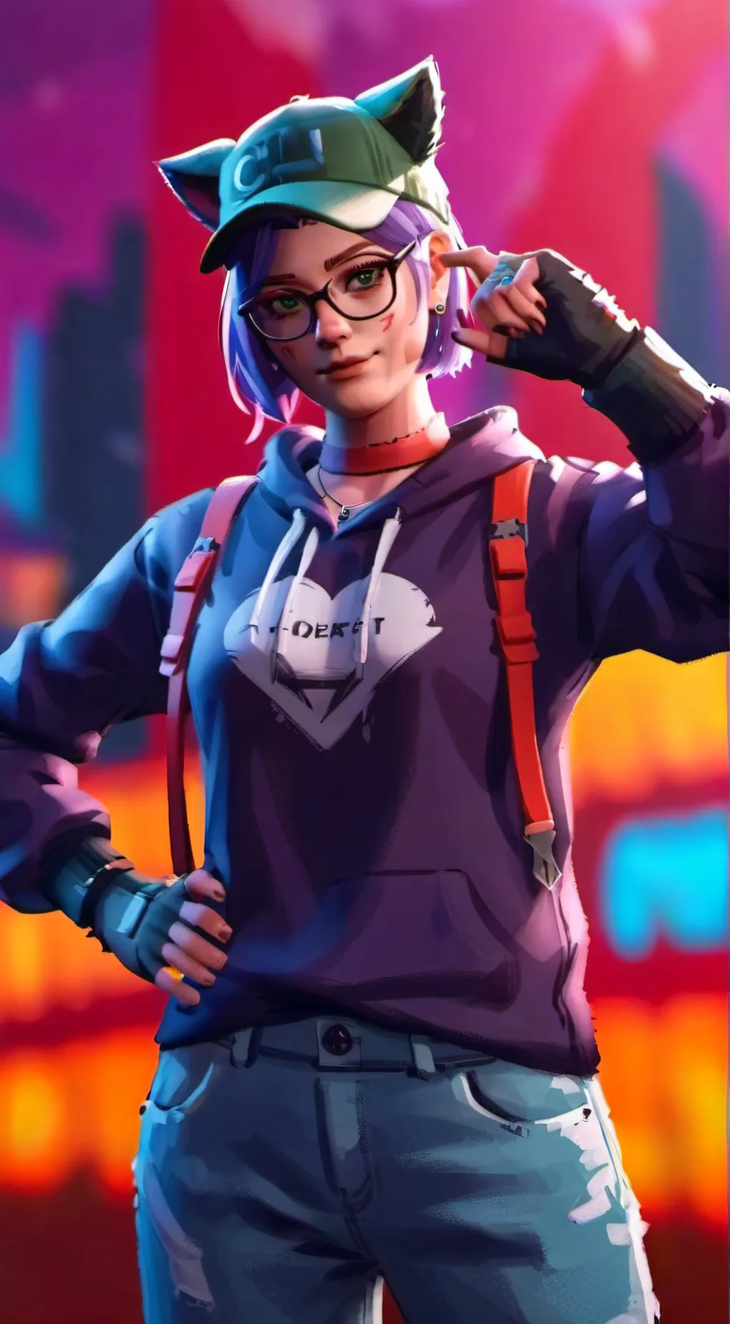 ai character: Lynx fortnite  background