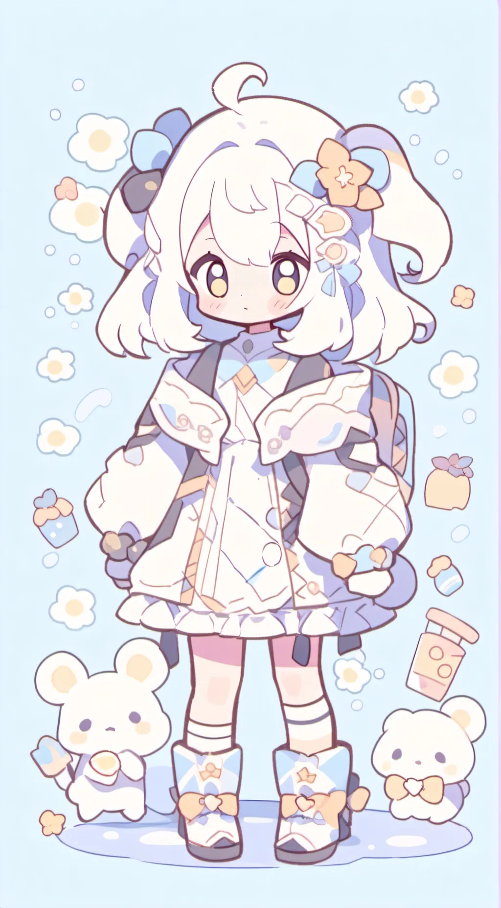 ai character: baby catnap  background