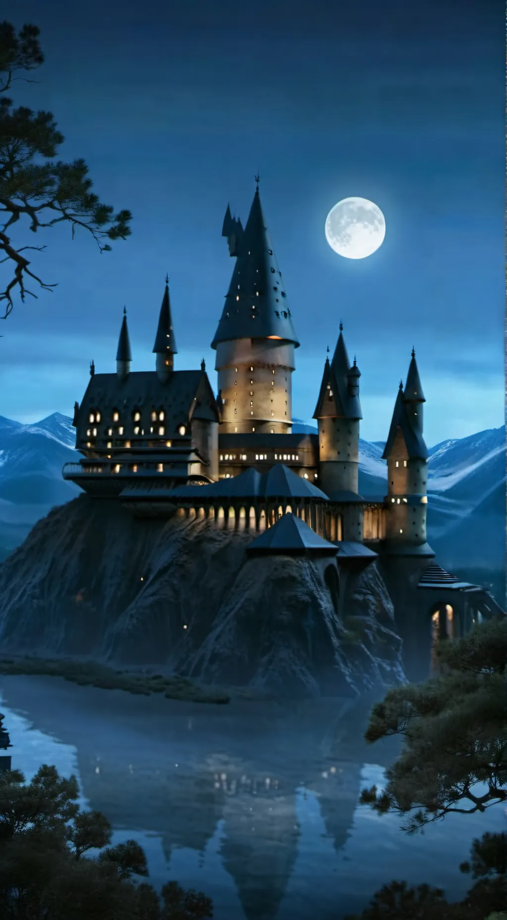 ai character: Hogwarts  background